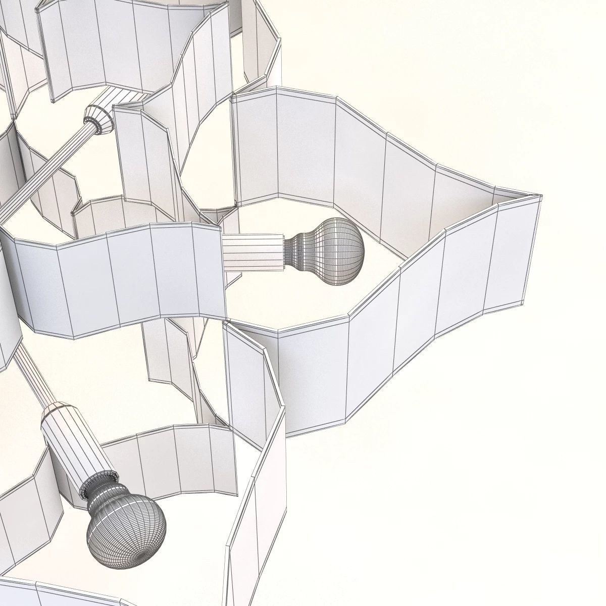 Grand Lotus Chandelier 3D model_5