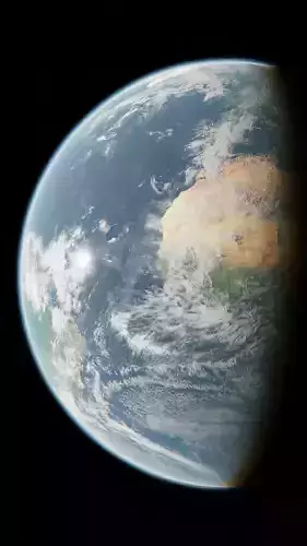 Earth Moon and Mars high quality