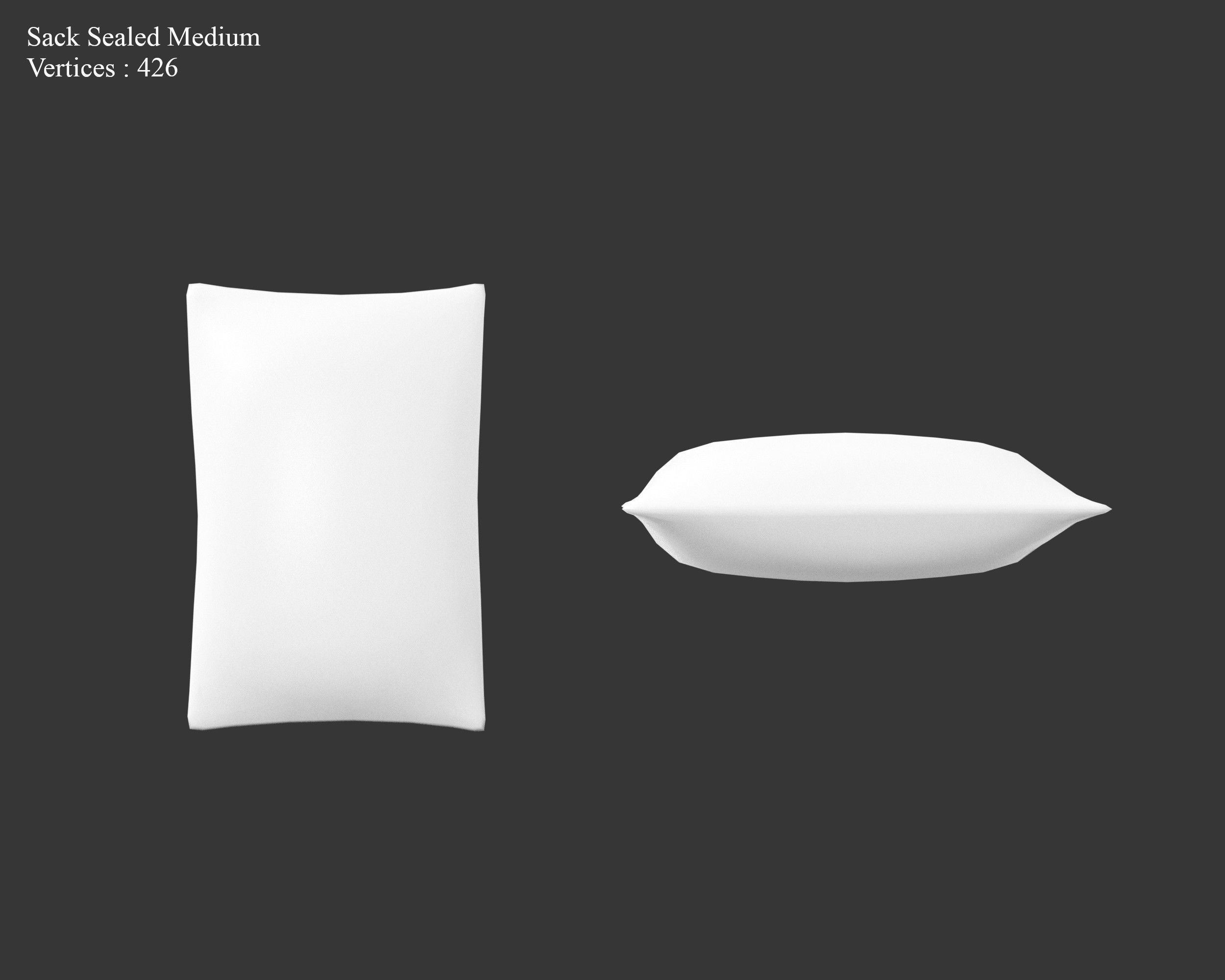 Medieval Containers Burlap Sacks Low-poly 3D model_25