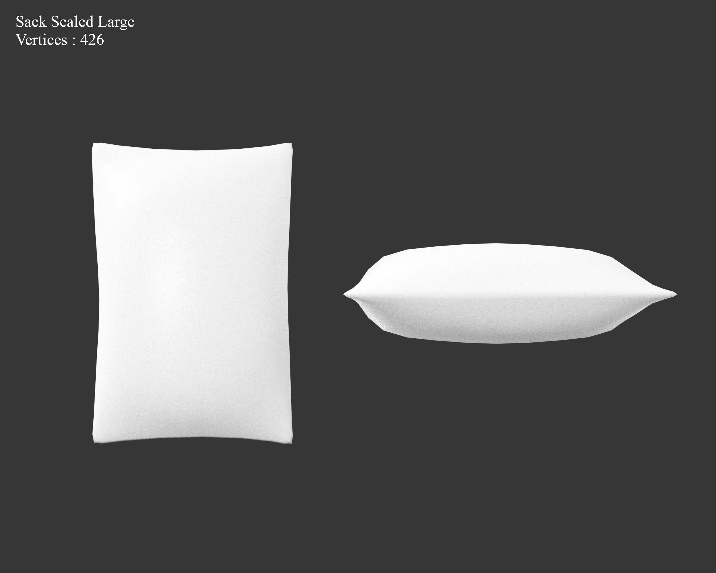 Medieval Containers Burlap Sacks Low-poly 3D model_22