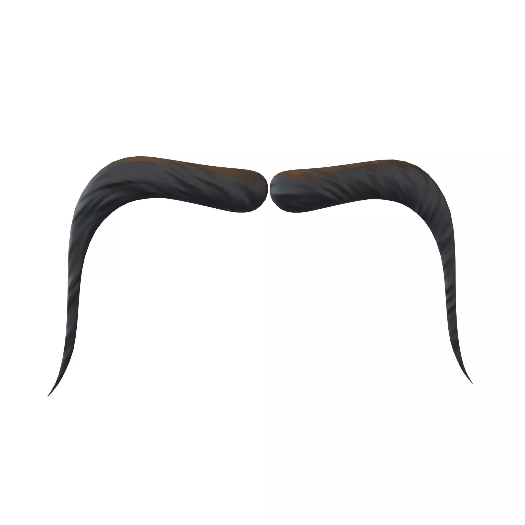 Cartoon Mustache v2 001 Low-poly 3D model