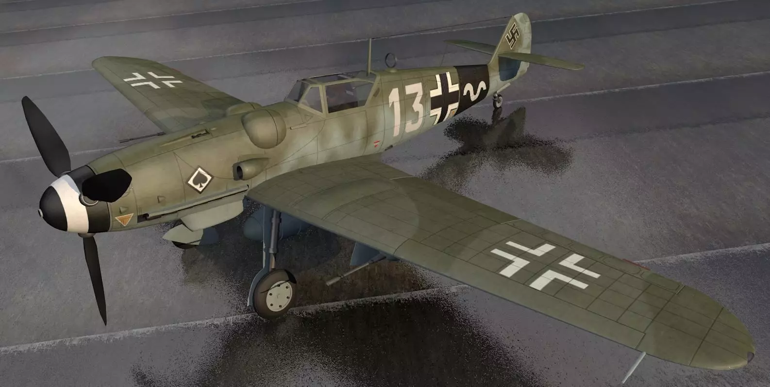Messerschmitt Bf-109 G-14 3D model_0