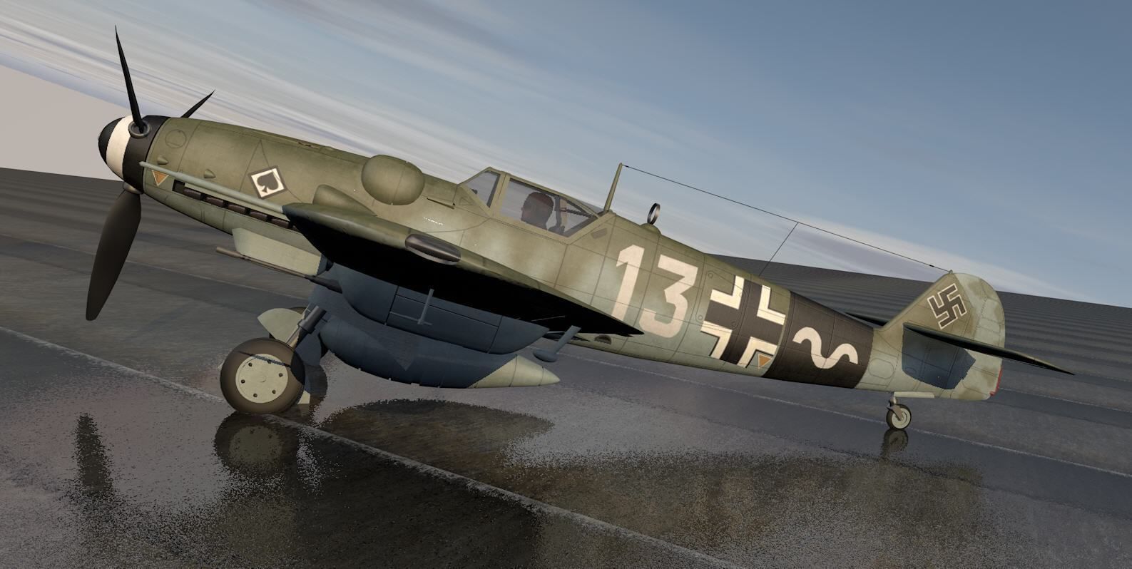 Messerschmitt Bf-109 G-14 3D model_2