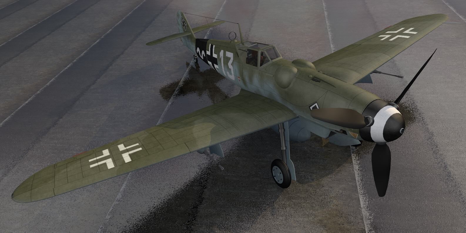 Messerschmitt Bf-109 G-14 3D model_4
