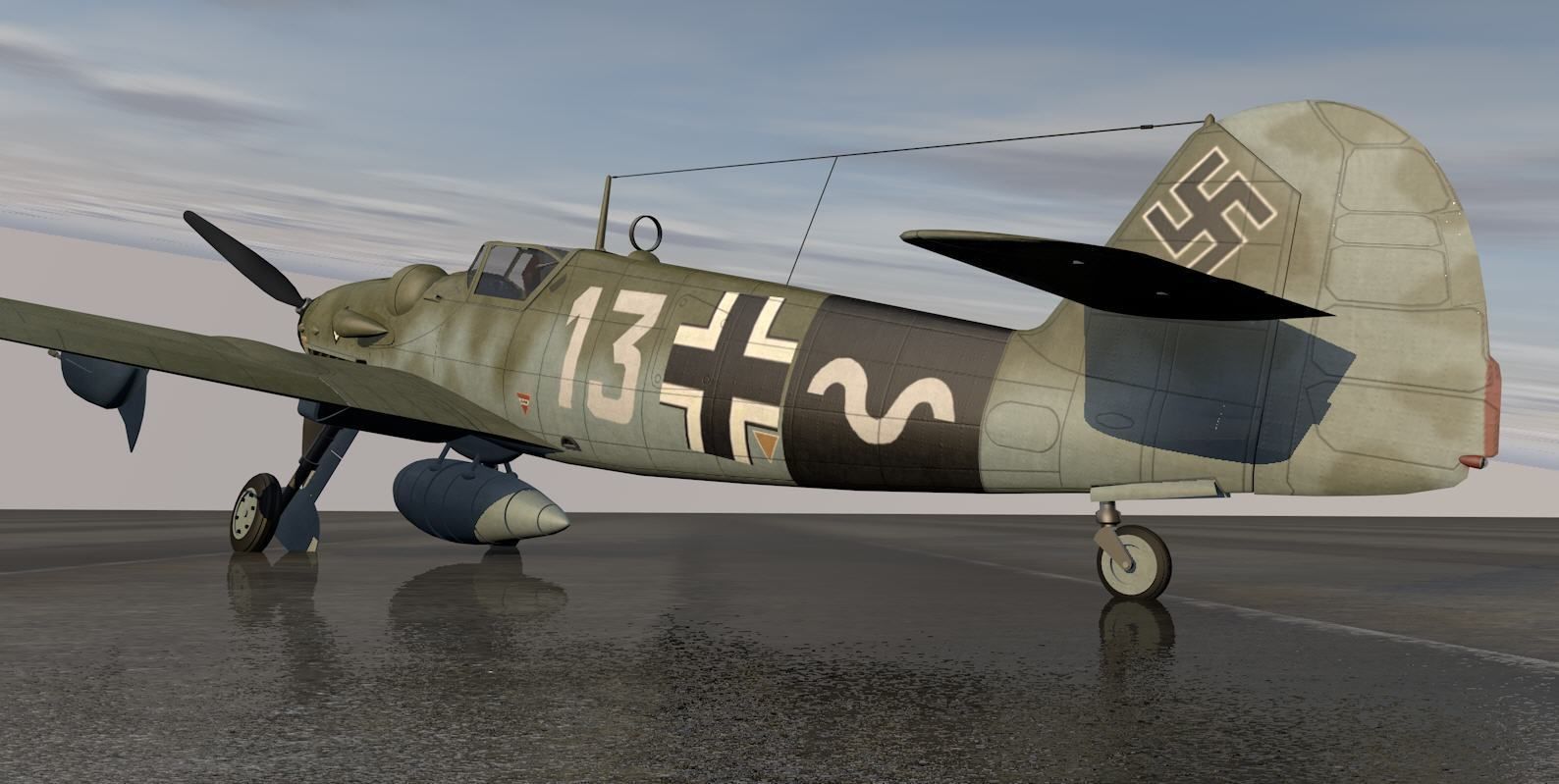 Messerschmitt Bf-109 G-14 3D model_6