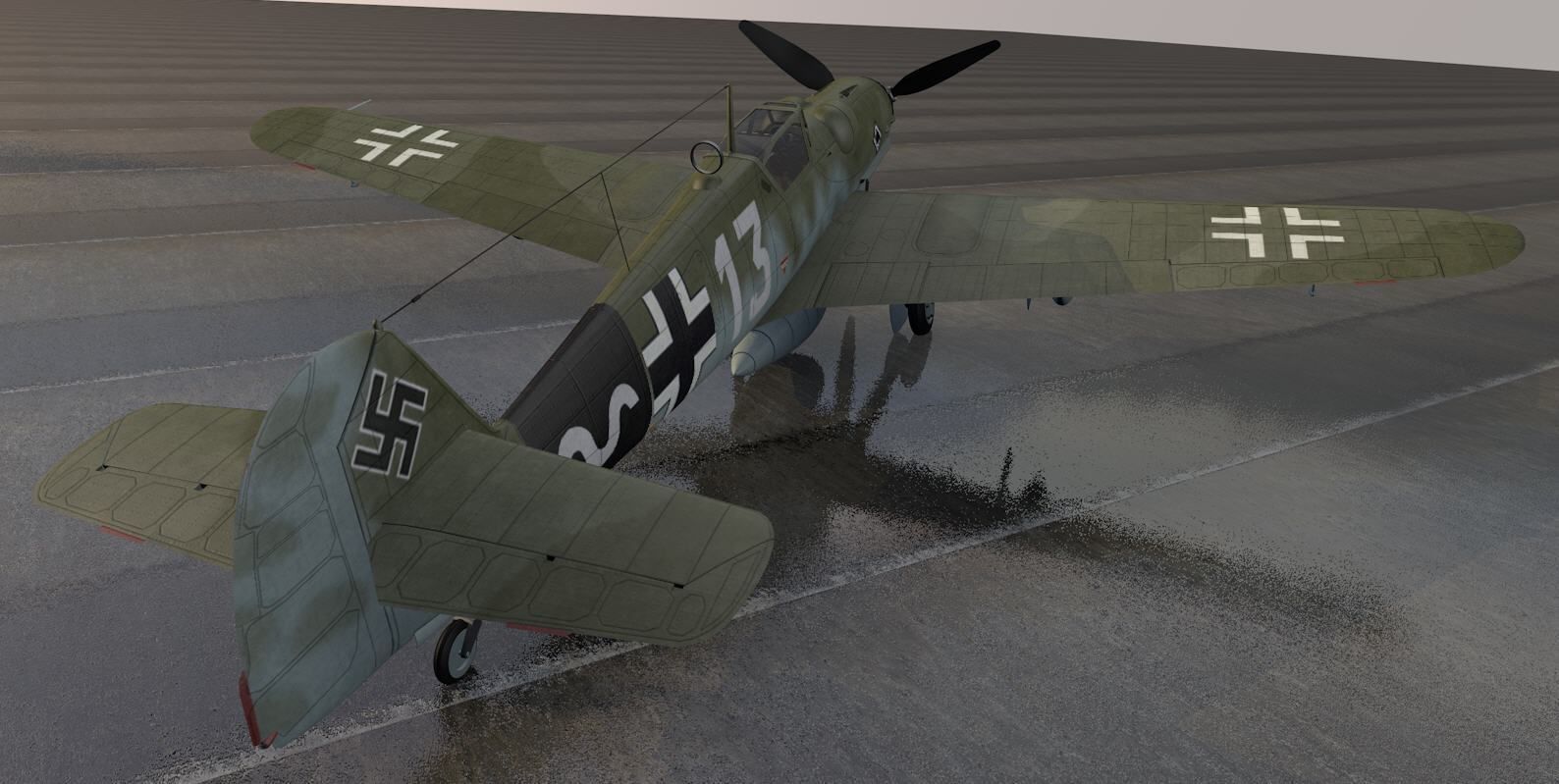 Messerschmitt Bf-109 G-14 3D model_3