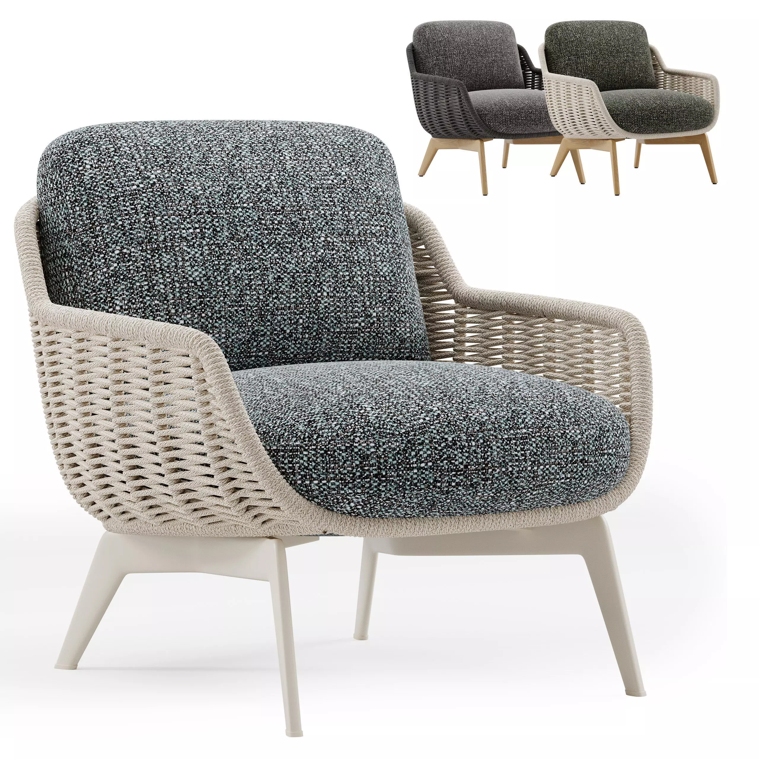 Belt Cord Armchair 3D model