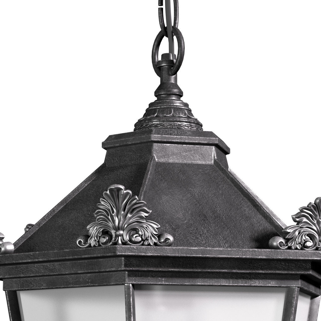 Streetlight Outdoor Hanging Pendant lamp 3D model_1