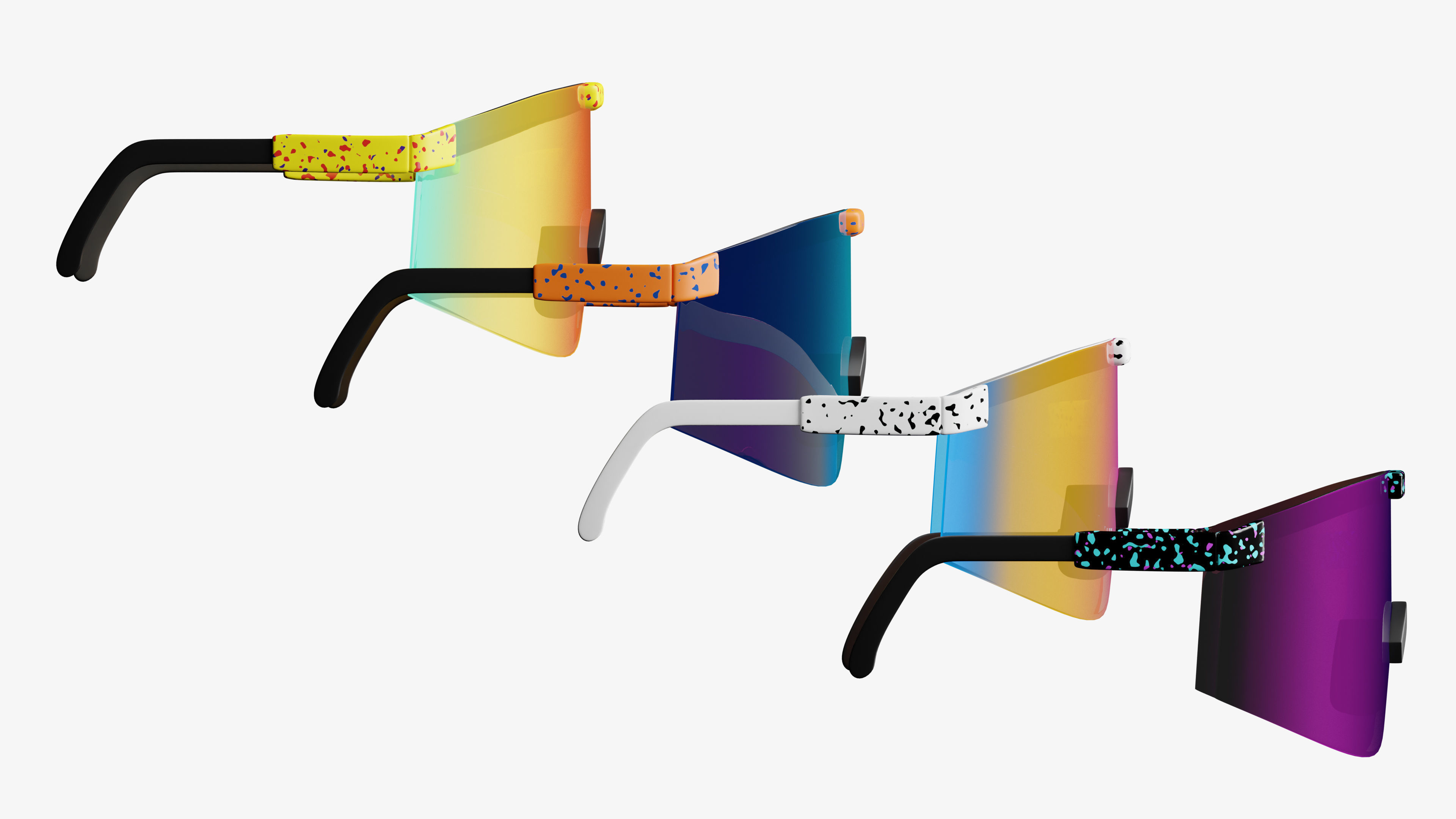 Pit Viper Sport Sunglasses Outdoor Sunglasses 3D Model Low-poly 3D model_16