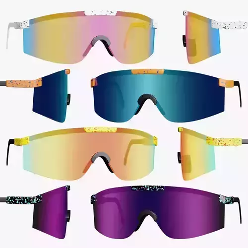 Pit Viper Sport Sunglasses Outdoor Sunglasses 3D Model Low-poly 3D model