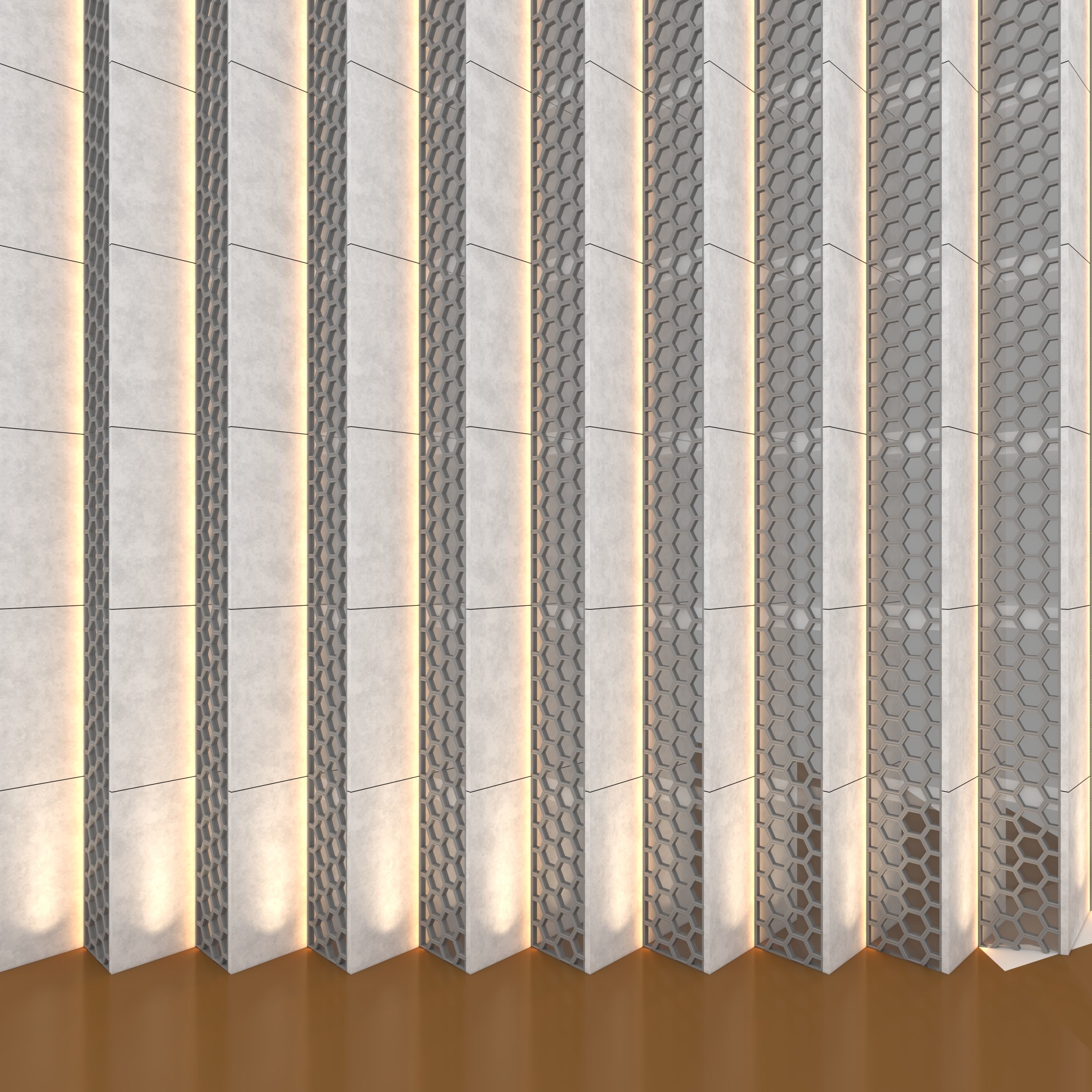 Tower 7 tall building with wooden facade 3D model_24