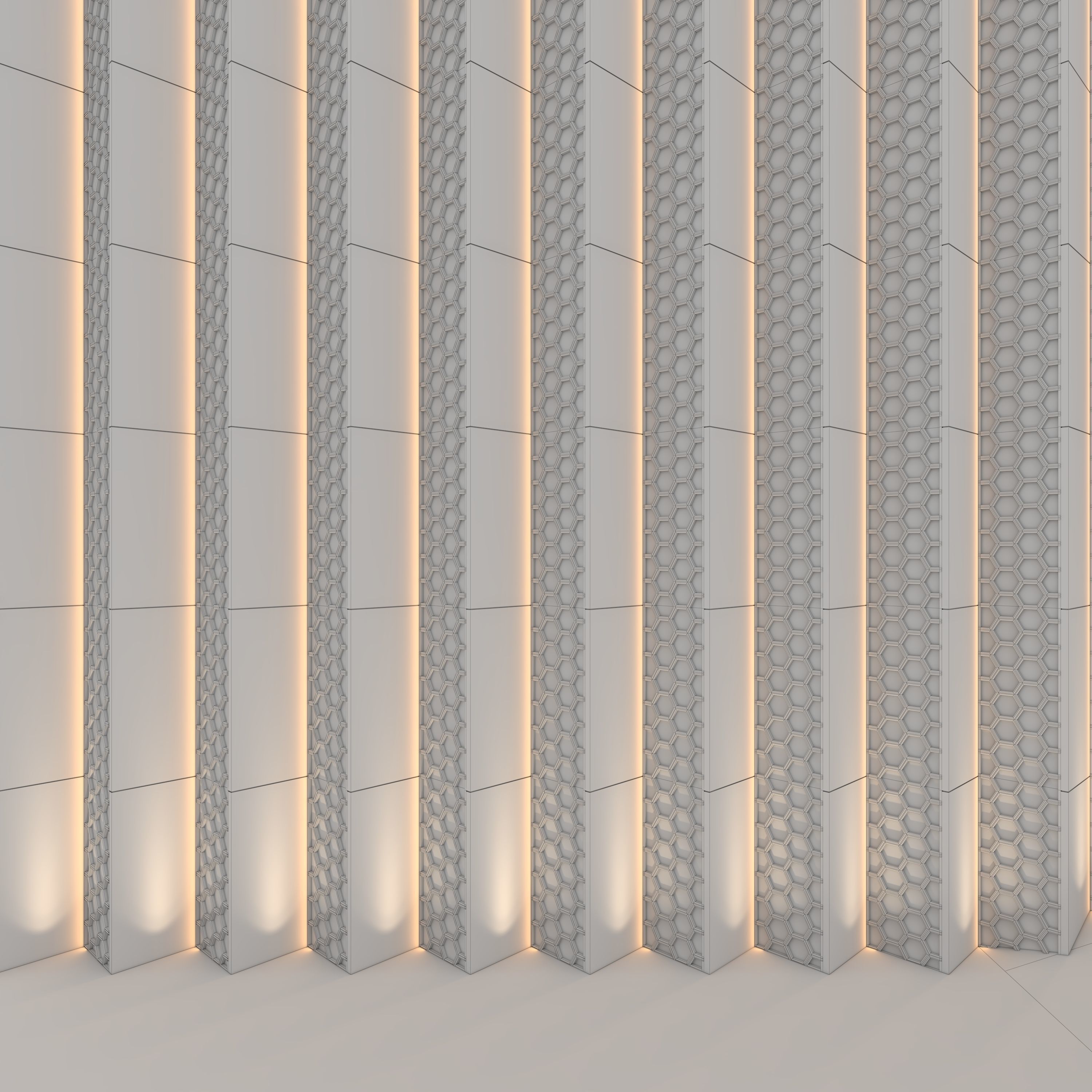 Tower 7 tall building with wooden facade 3D model_25