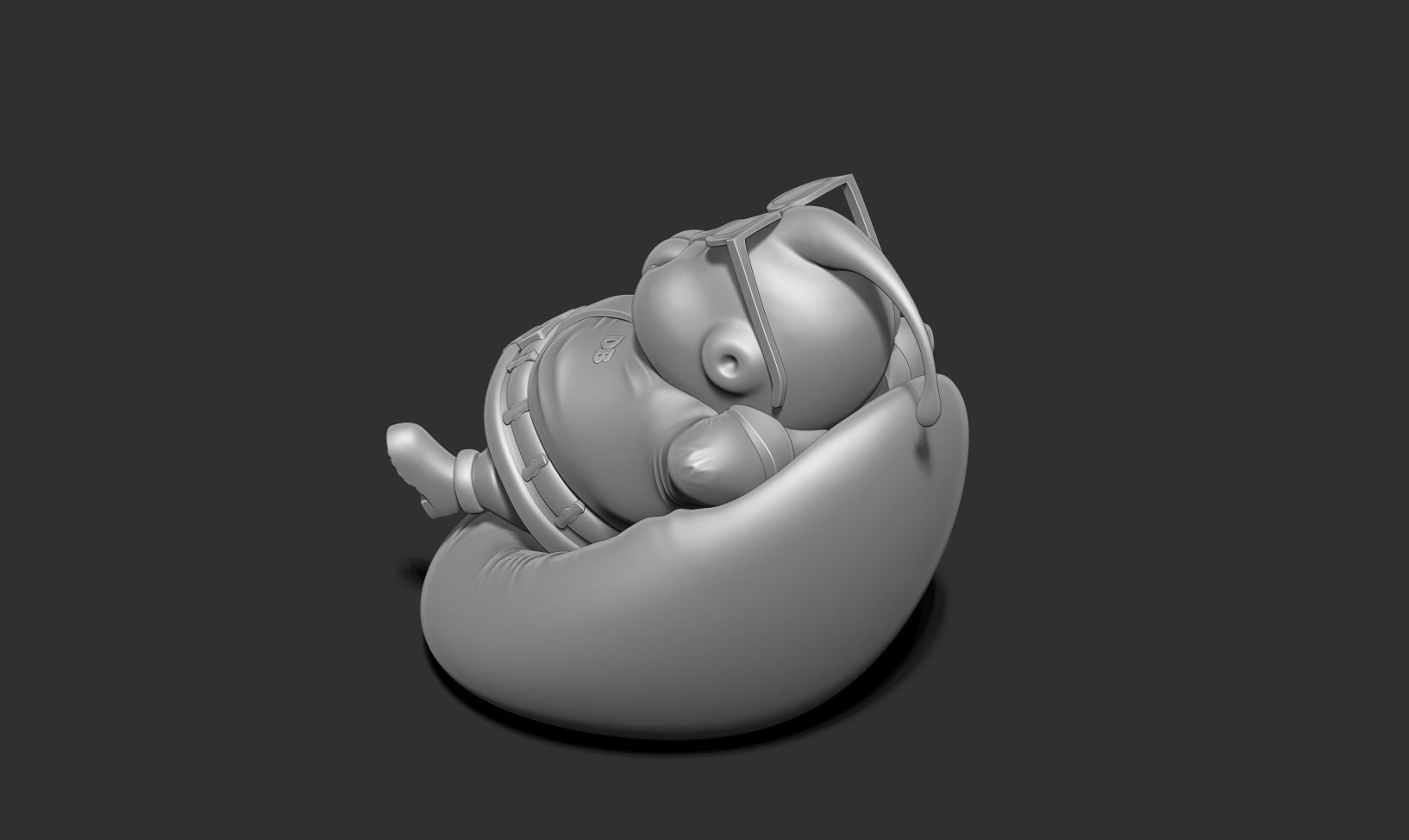 Santa Buu resting 3D print model_7