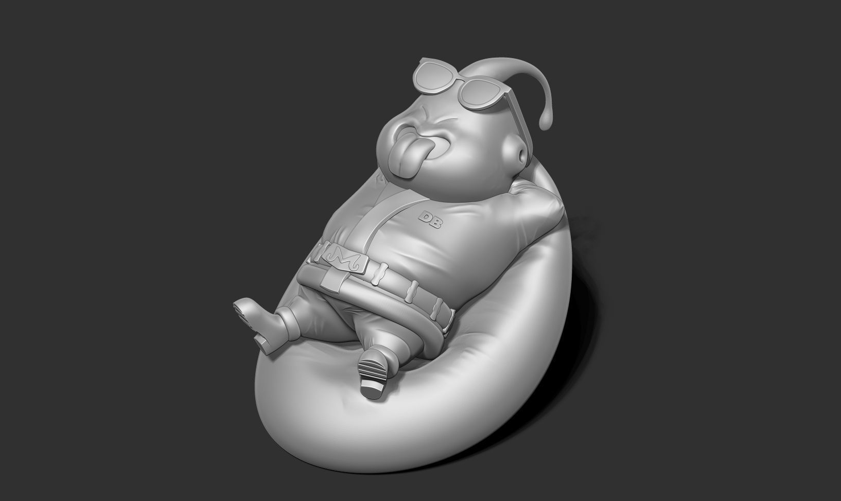 Santa Buu resting 3D print model_10