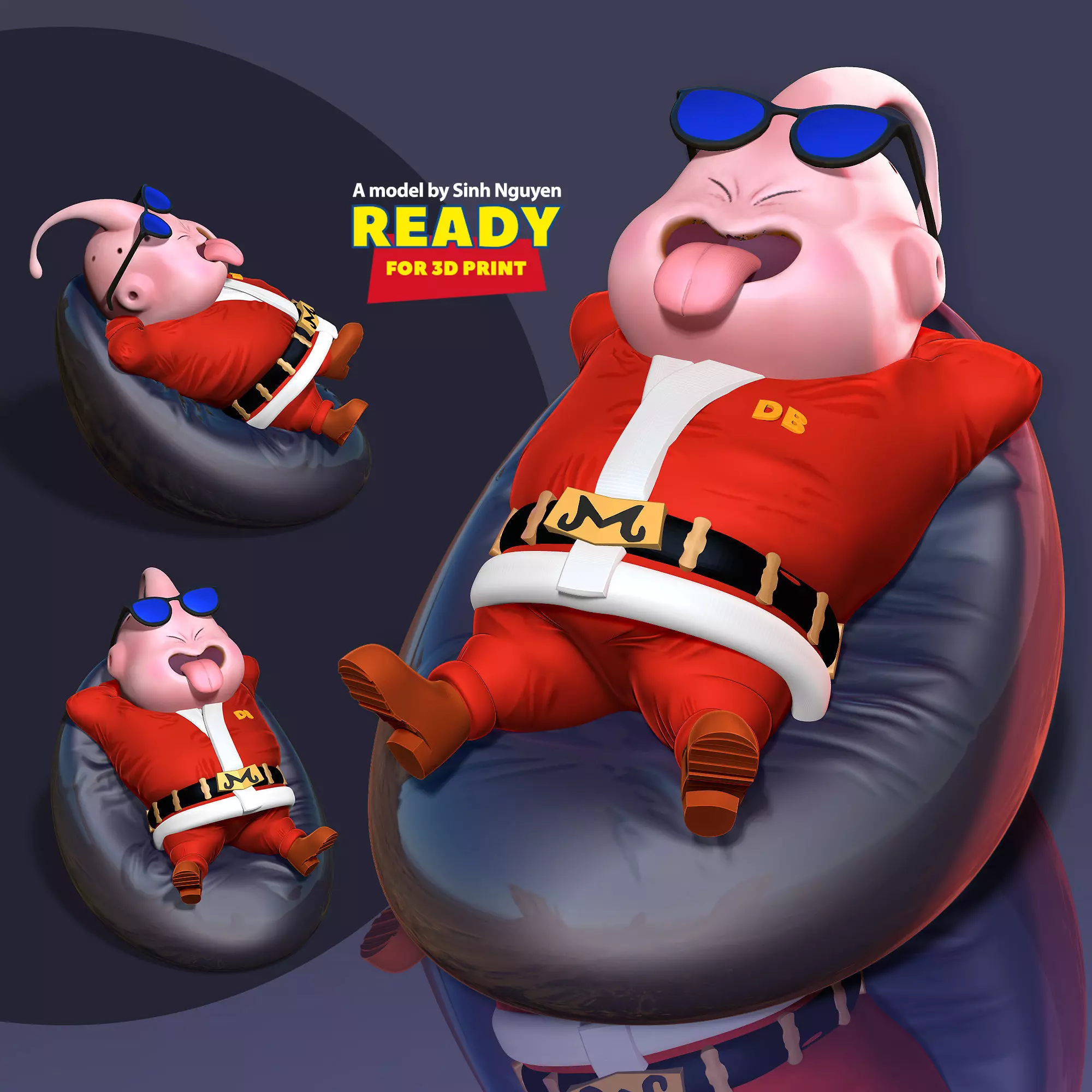 Santa Buu resting 3D print model_0