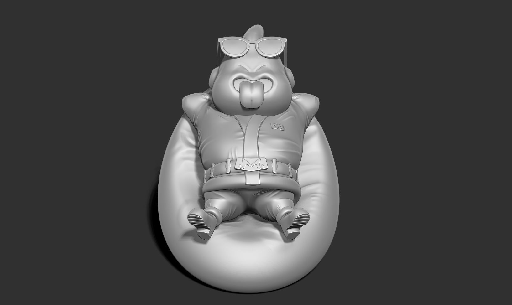 Santa Buu resting 3D print model_11