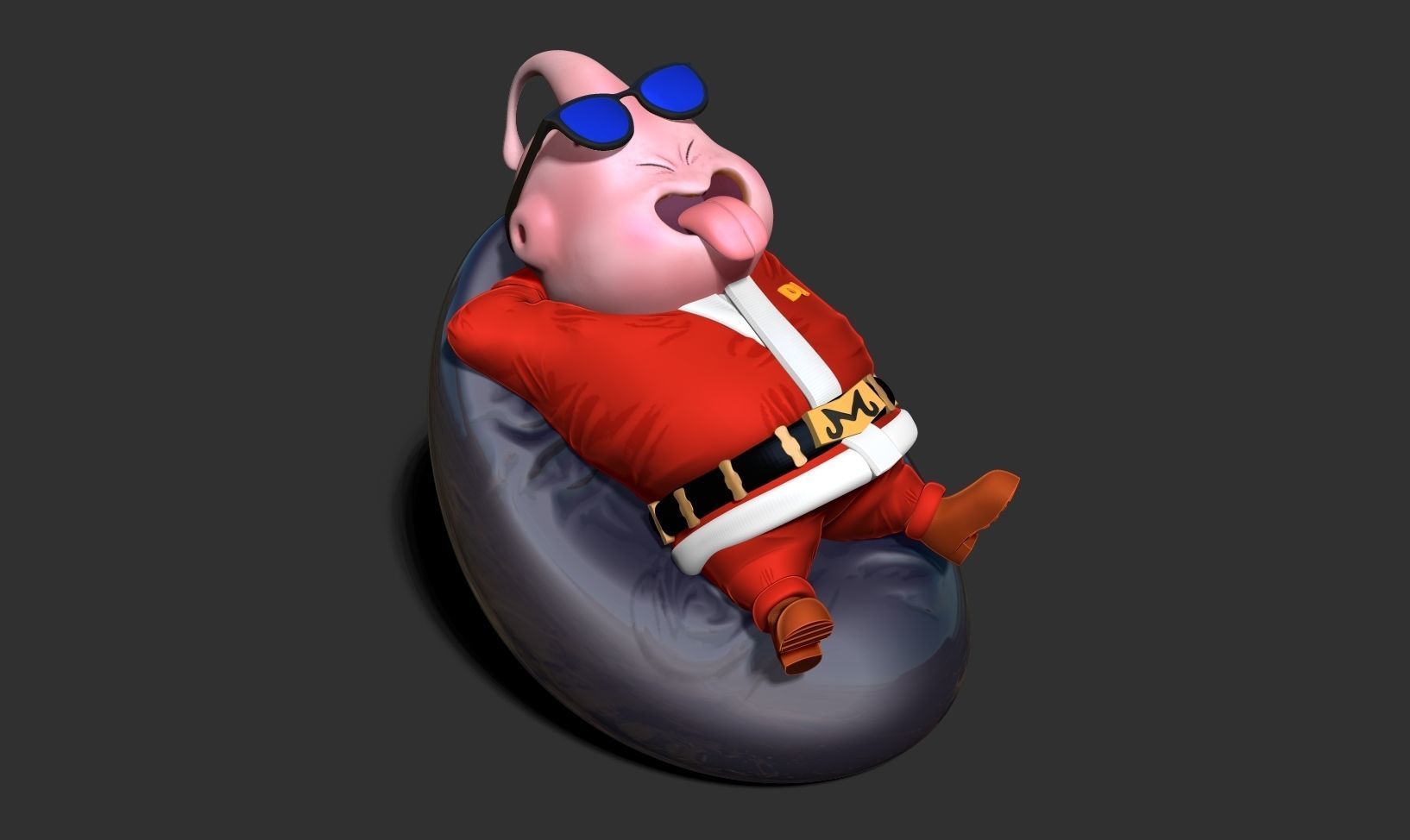 Santa Buu resting 3D print model_8