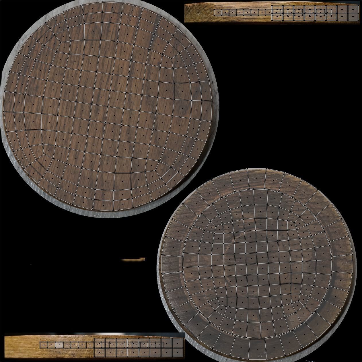 Set of Salt Pots Low-poly 3D model_8