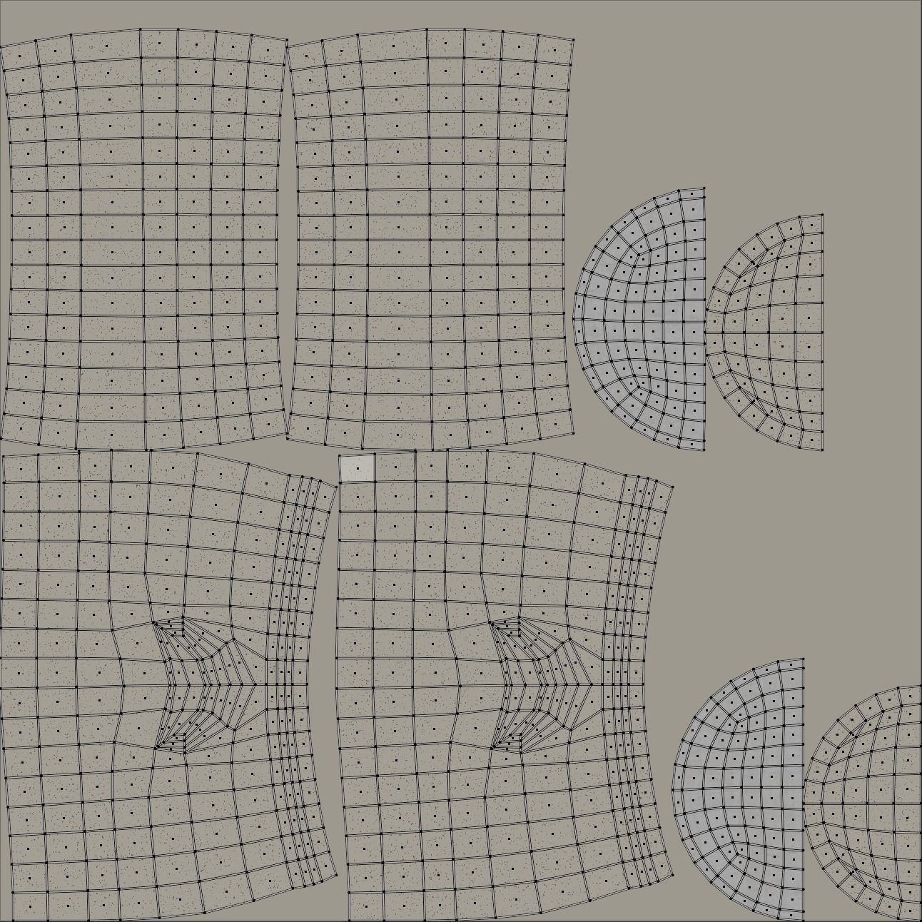 Set of Salt Pots Low-poly 3D model_9