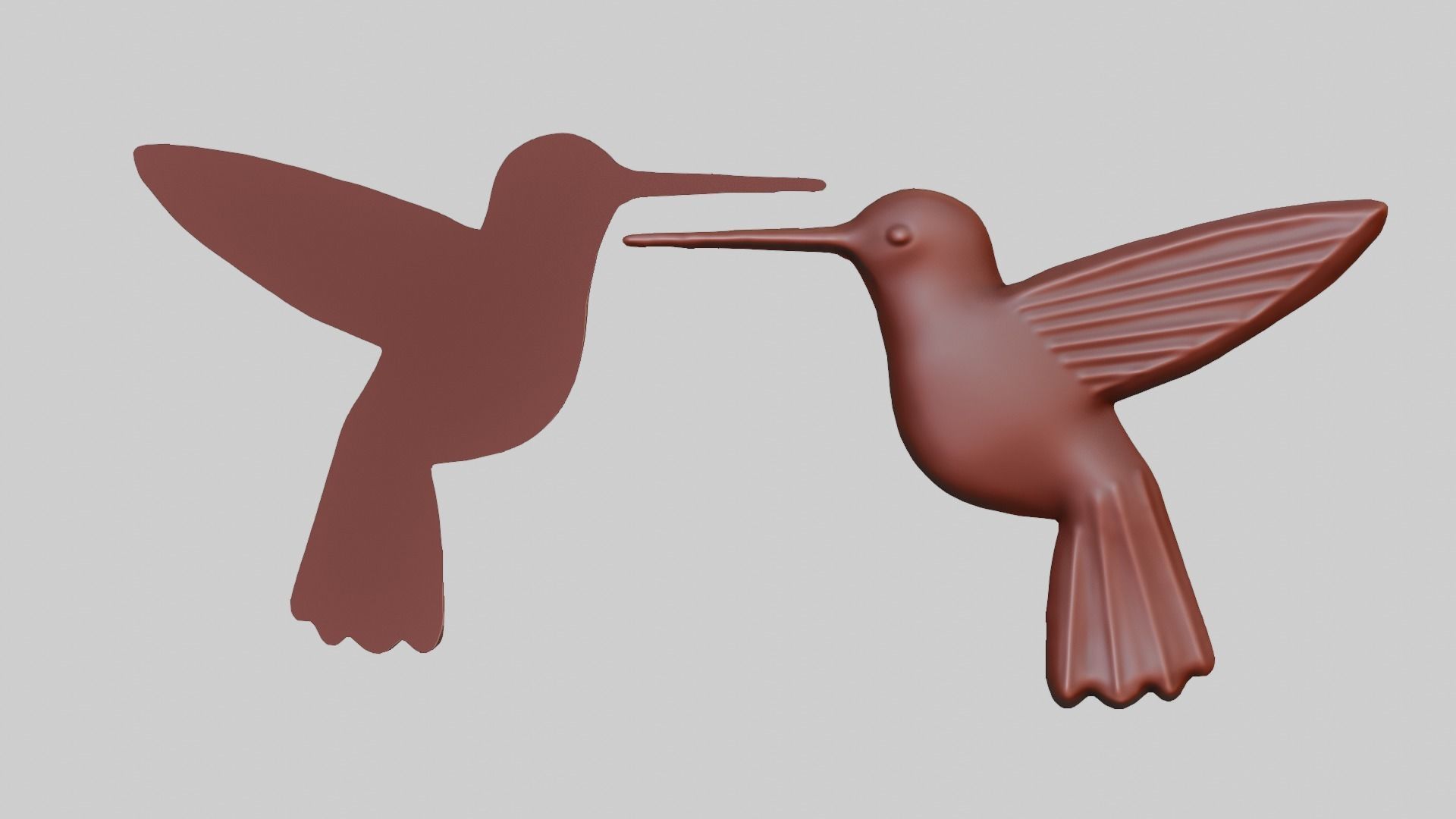 Hummingbird Art CNC 3D print model_6