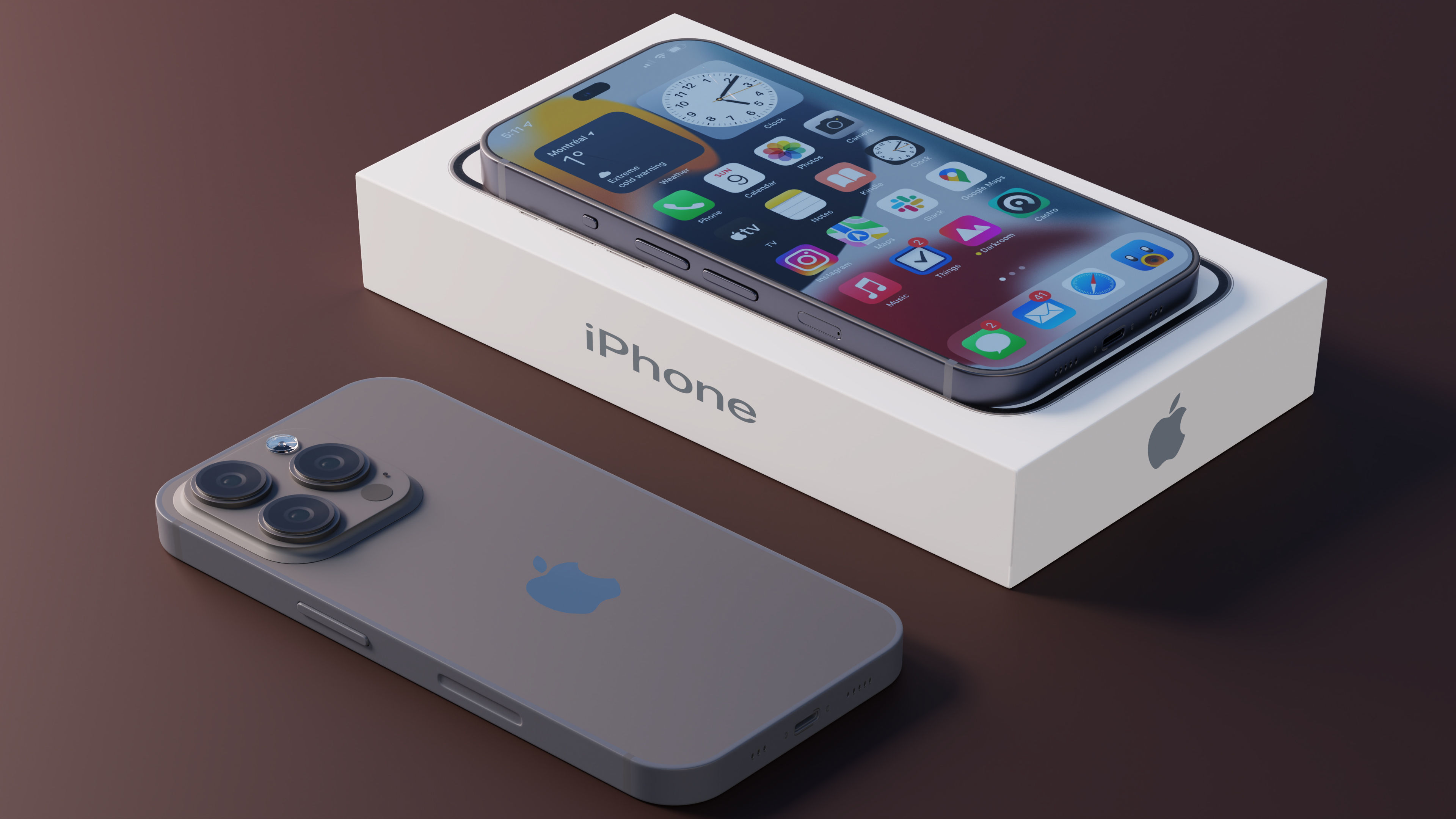 iphone in box Low-poly 3D model_1
