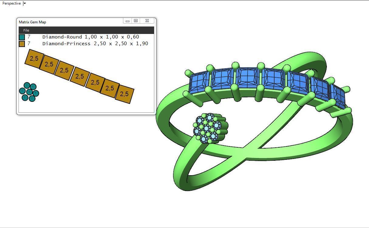 Band with square dimond stones 3D print model_23