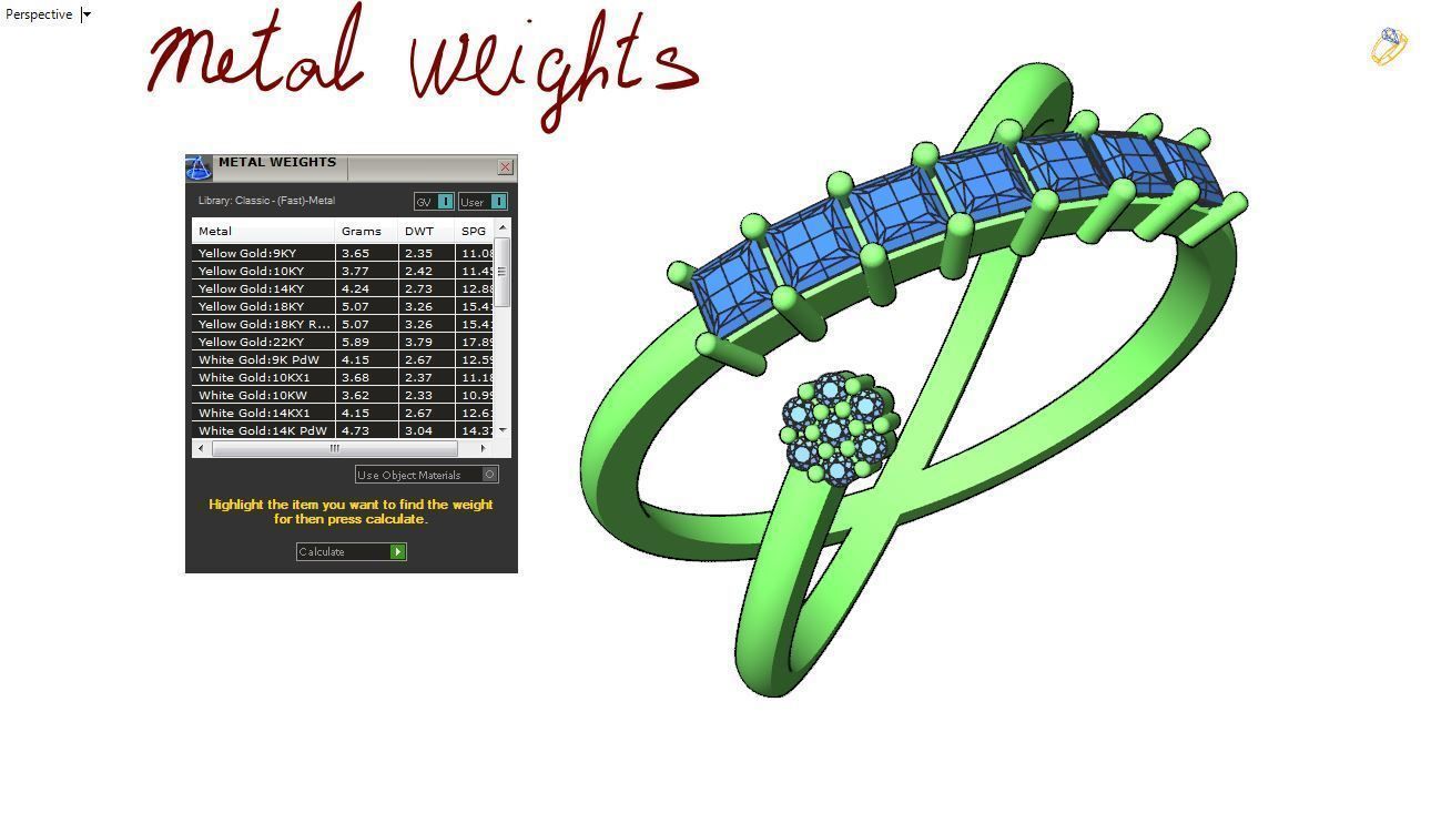 Band with square dimond stones 3D print model_15