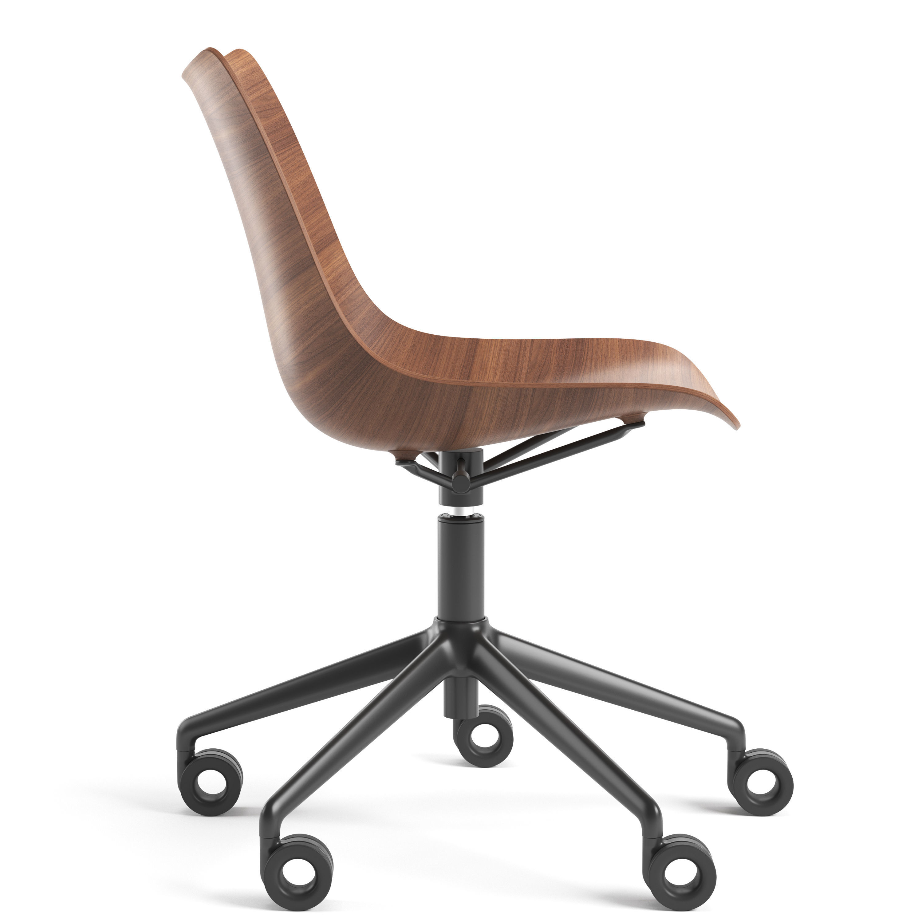 Kartell P Wood Chair 3D model_1