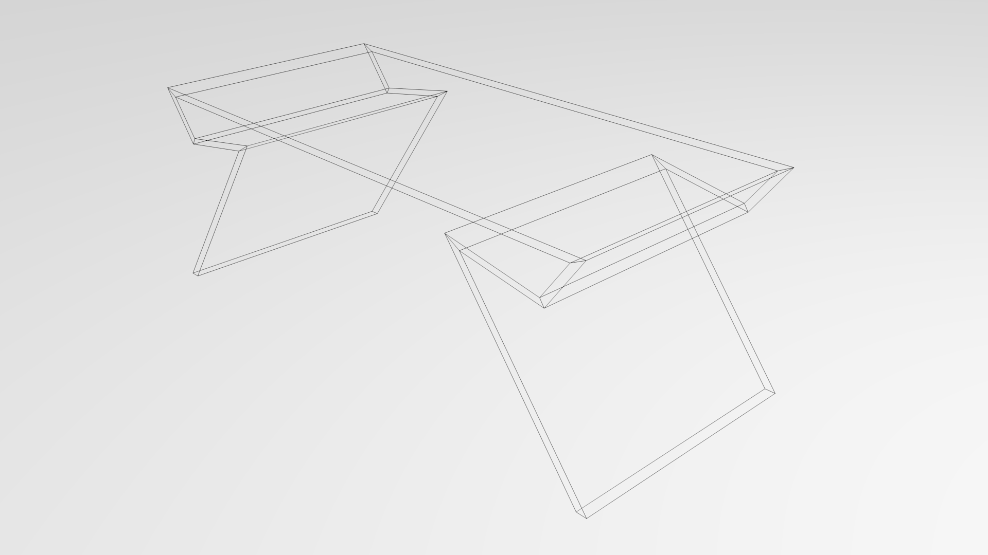 Modern table Free 3D model_4