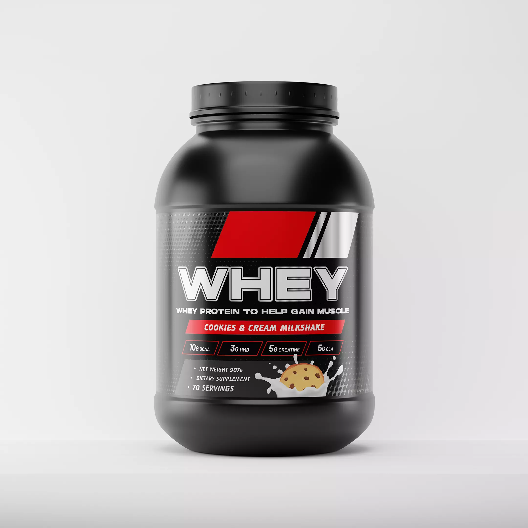 Whey Protein Bottle 3D model