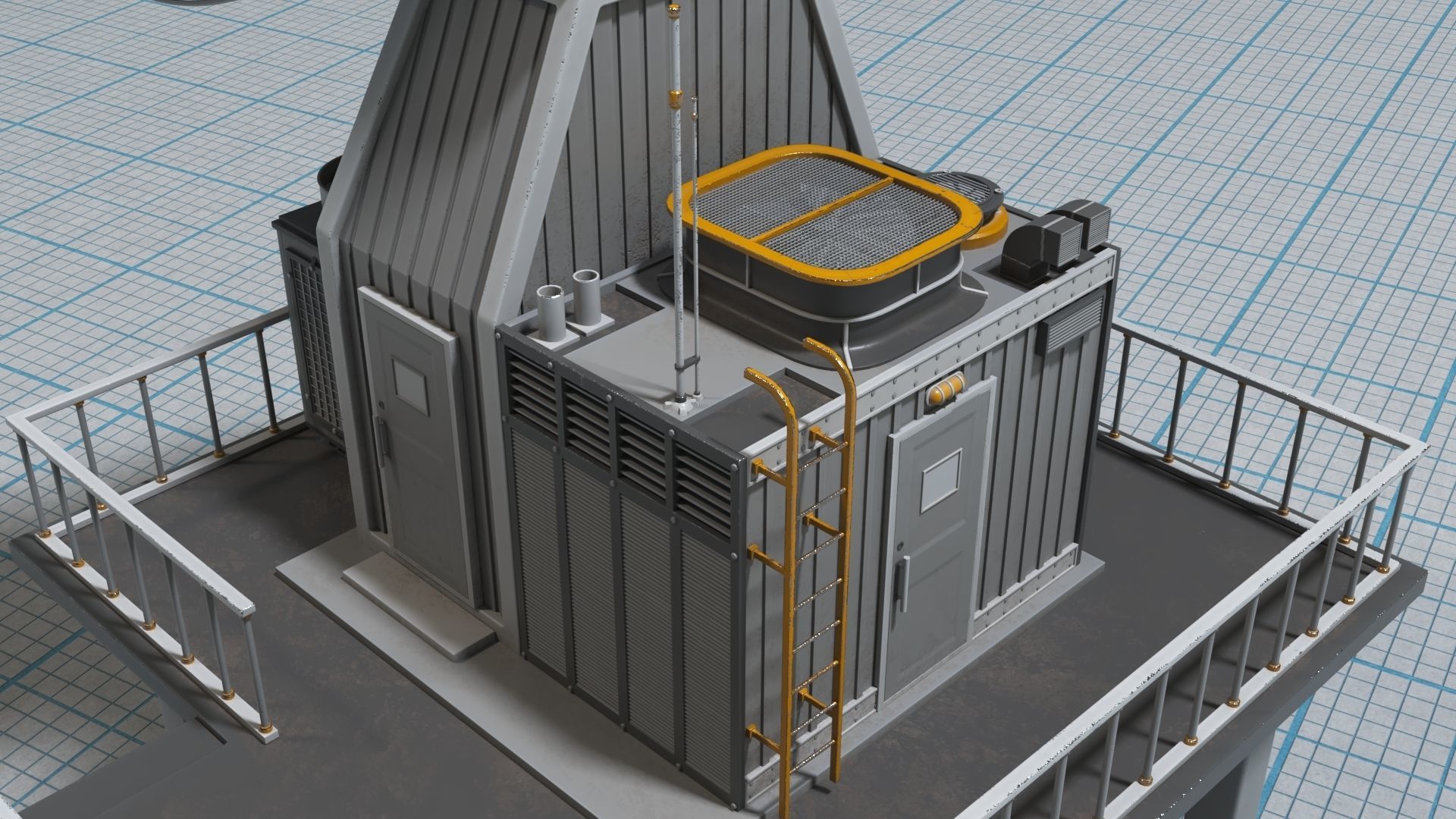 Antennas Collection - 21 pieces Low-poly 3D model_7