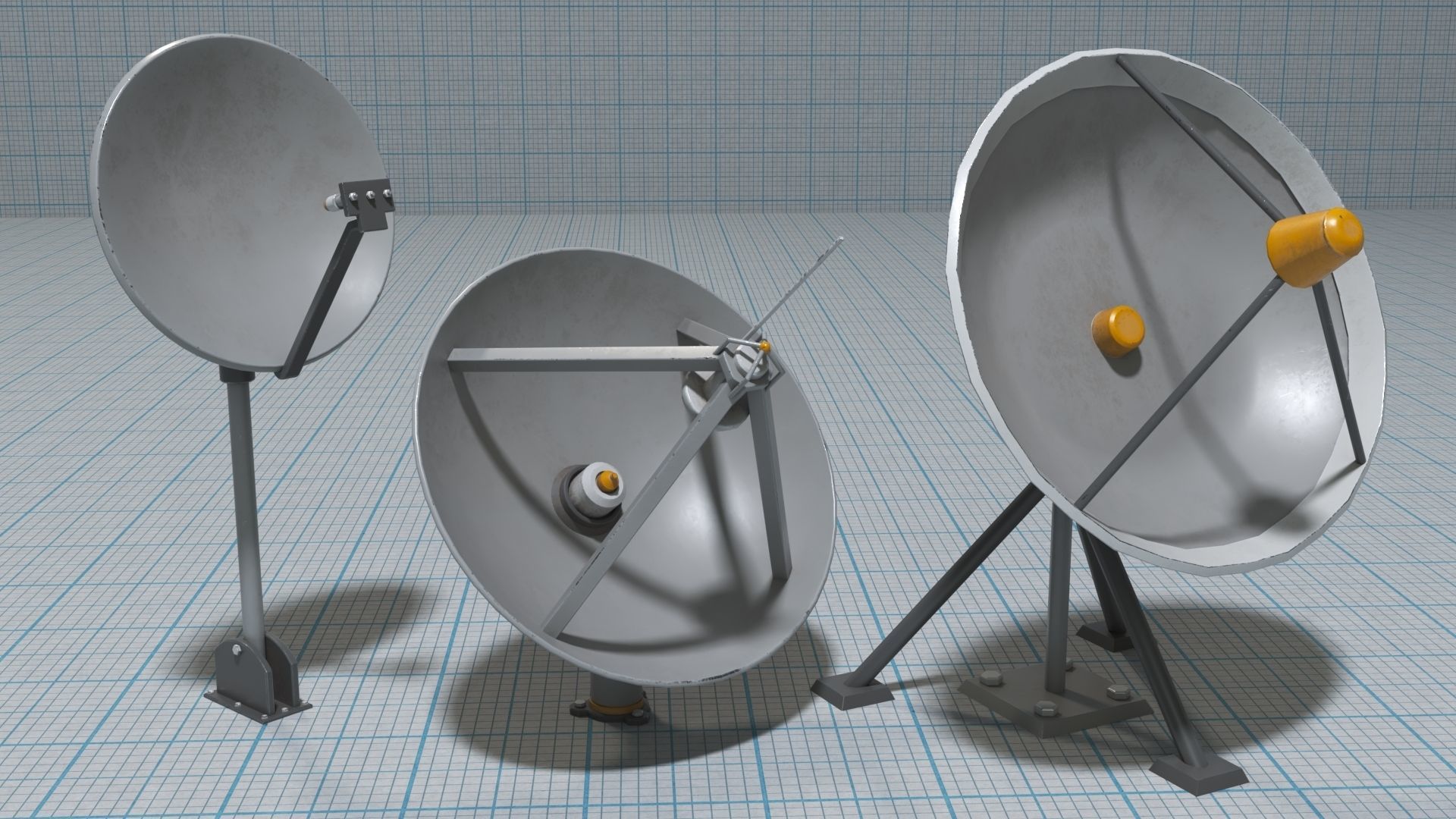 Antennas Collection - 21 pieces Low-poly 3D model_20