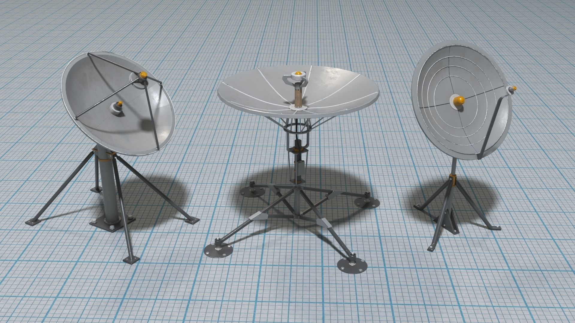 Antennas Collection - 21 pieces Low-poly 3D model_14