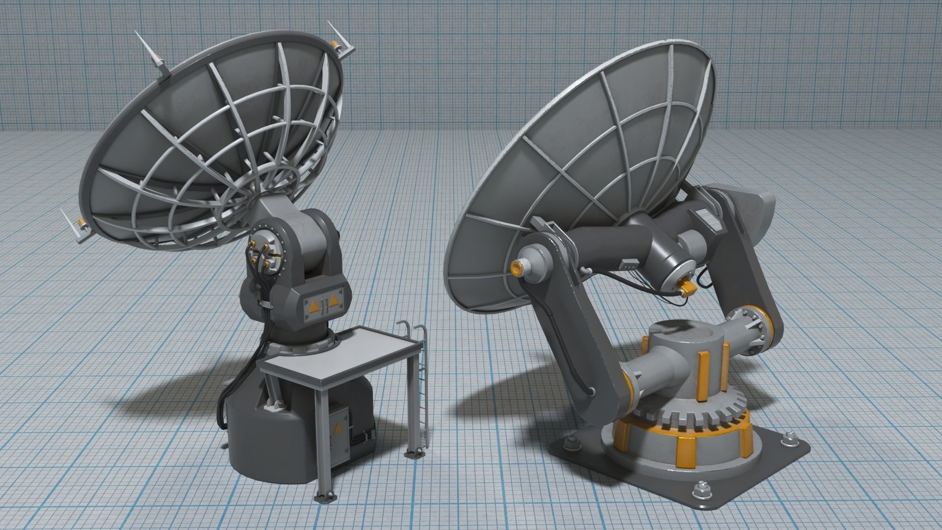 Antennas Collection - 21 pieces Low-poly 3D model_11