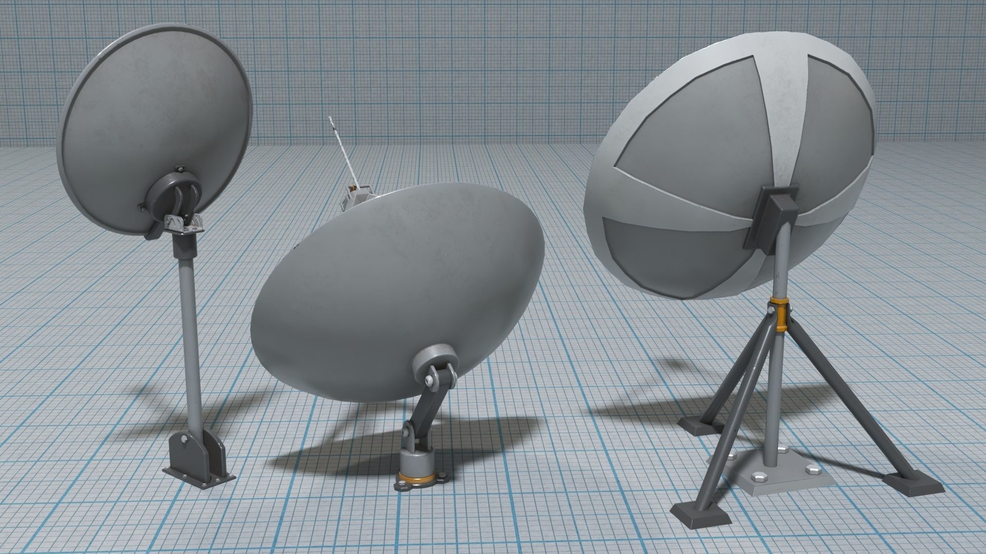 Antennas Collection - 21 pieces Low-poly 3D model_21