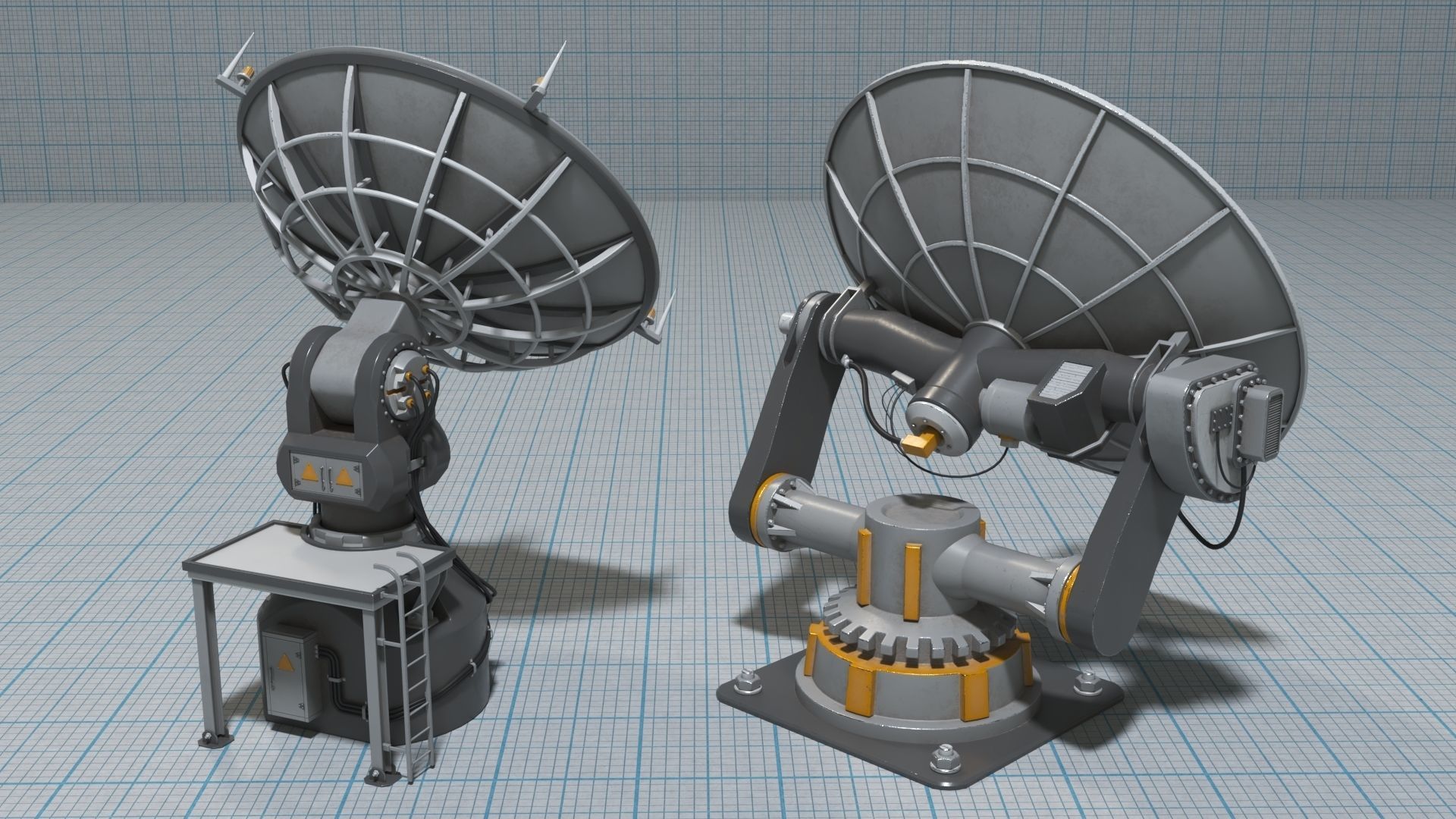 Antennas Collection - 21 pieces Low-poly 3D model_10