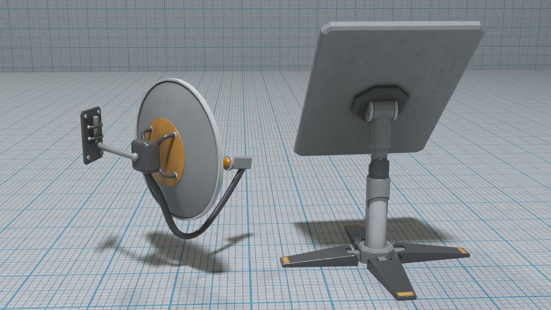 Antennas Collection - 21 pieces Low-poly 3D model_23