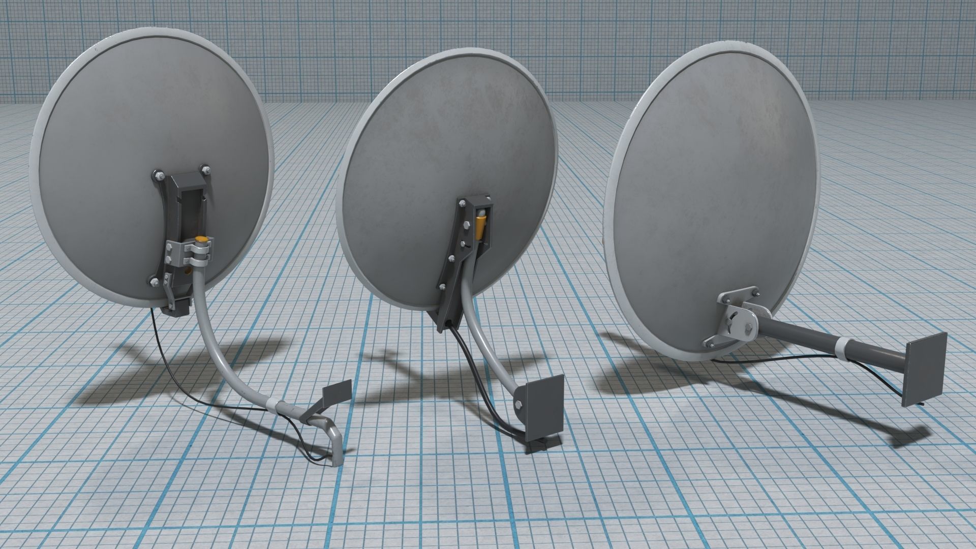 Antennas Collection - 21 pieces Low-poly 3D model_19