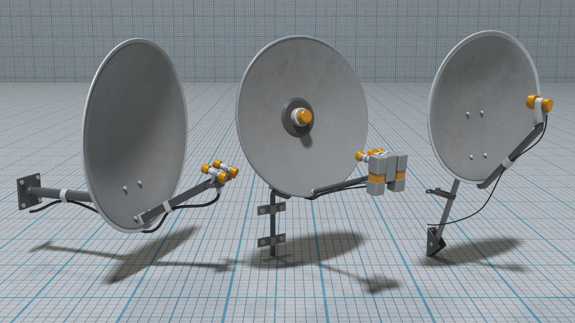 Antennas Collection - 21 pieces Low-poly 3D model_16