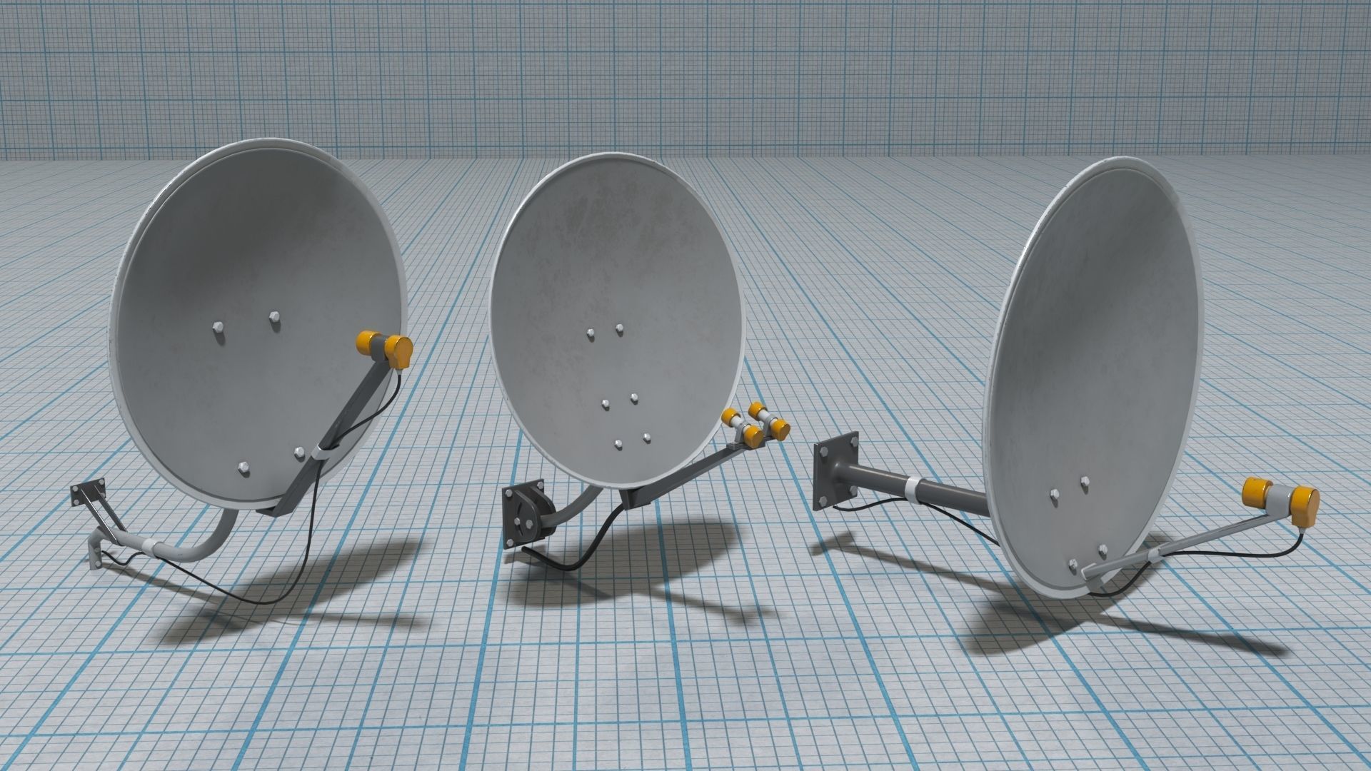 Antennas Collection - 21 pieces Low-poly 3D model_18