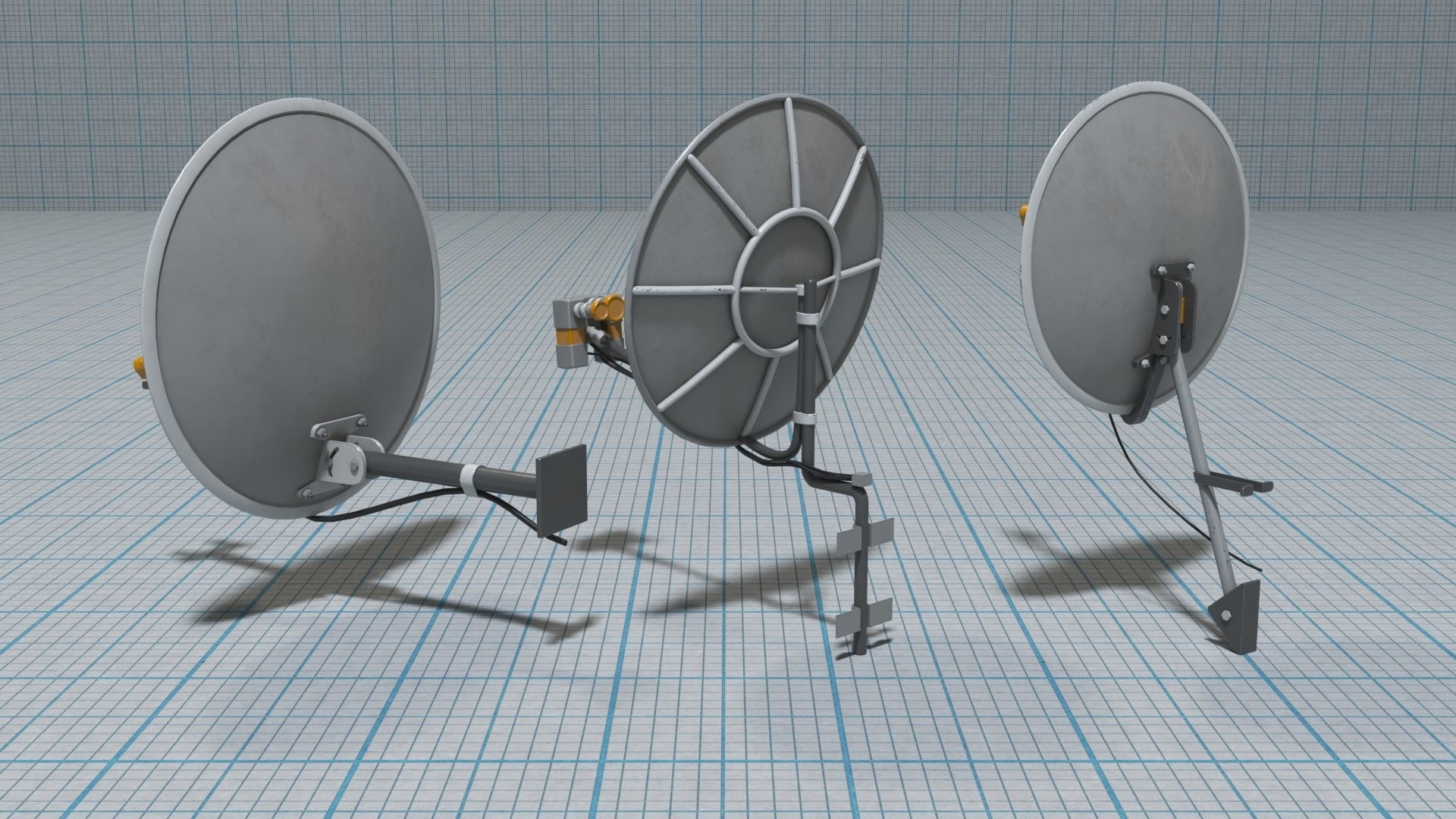 Antennas Collection - 21 pieces Low-poly 3D model_17