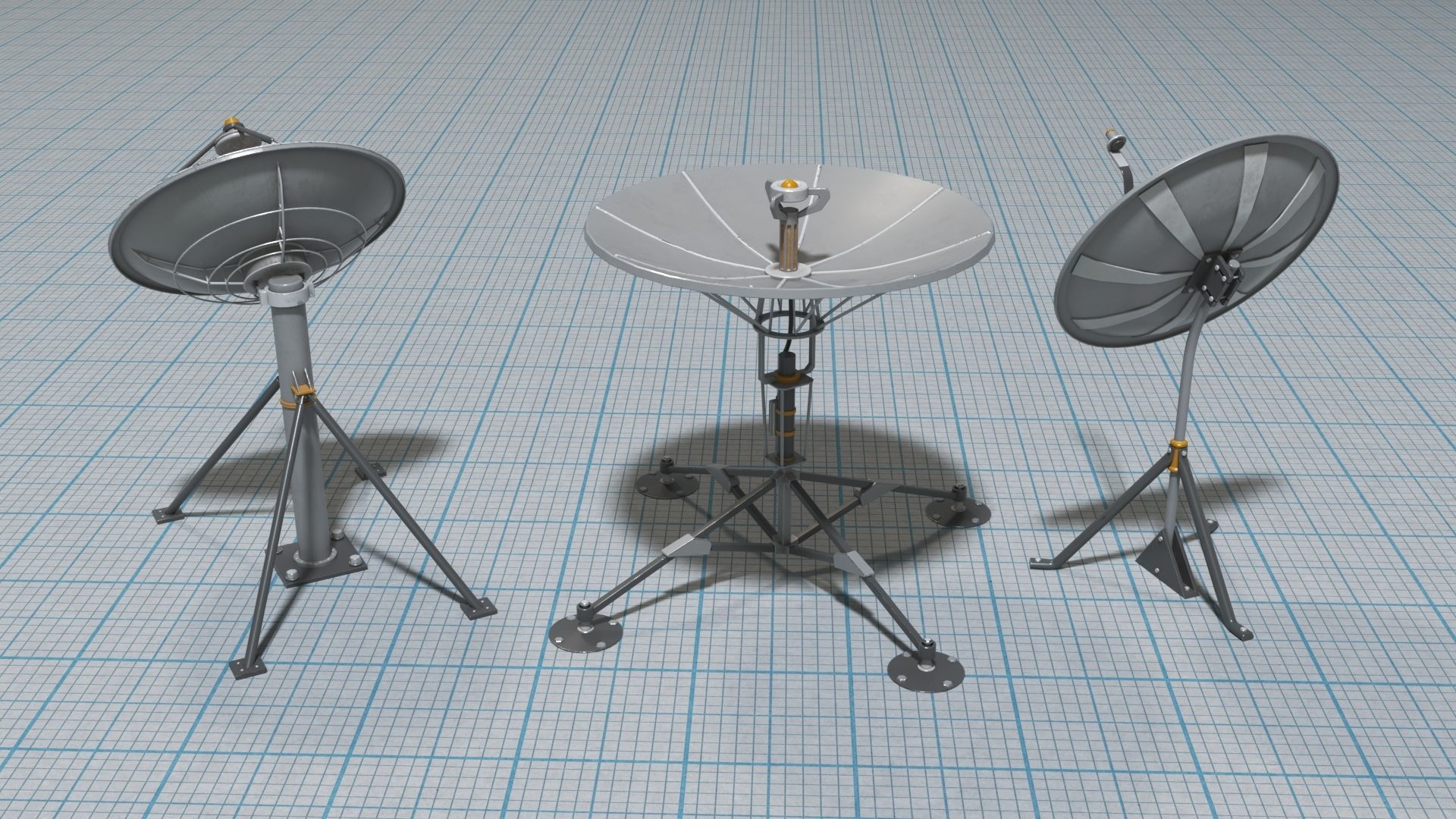 Antennas Collection - 21 pieces Low-poly 3D model_15