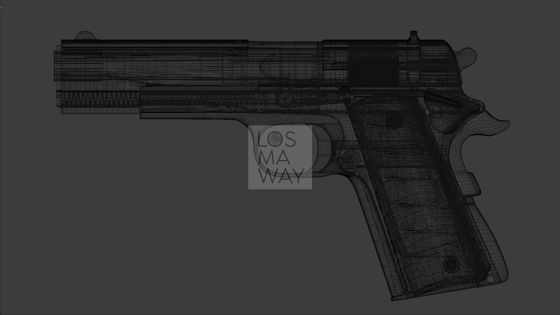 COLT M1911 PISTOL AND INSIDE PARTS 3D model animated CGTrader
