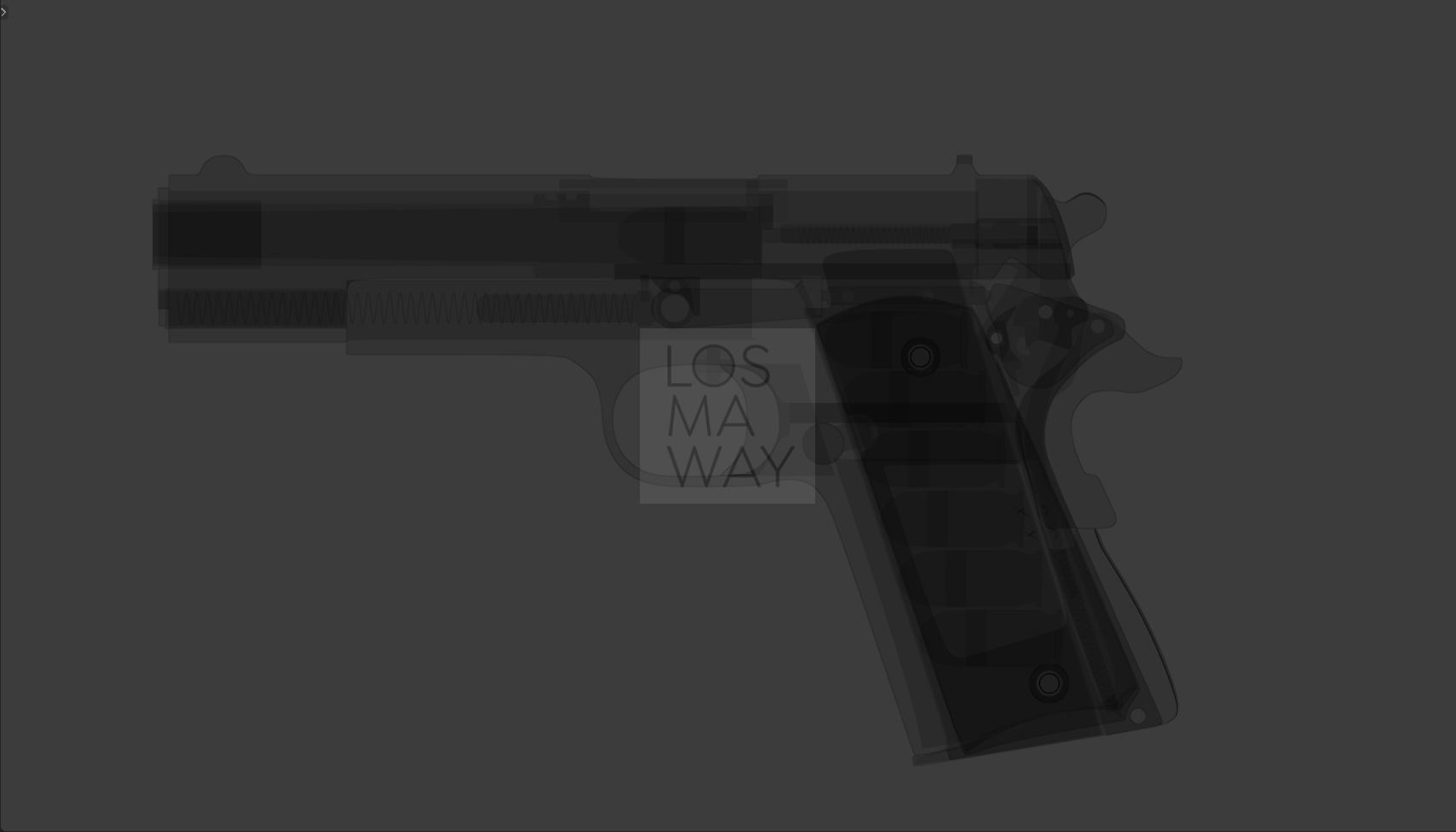 COLT M1911 PISTOL AND INSIDE PARTS 3D model_12