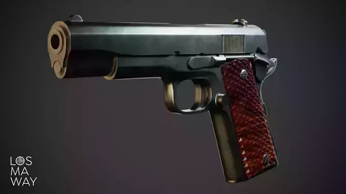 COLT M1911 PISTOL AND INSIDE PARTS