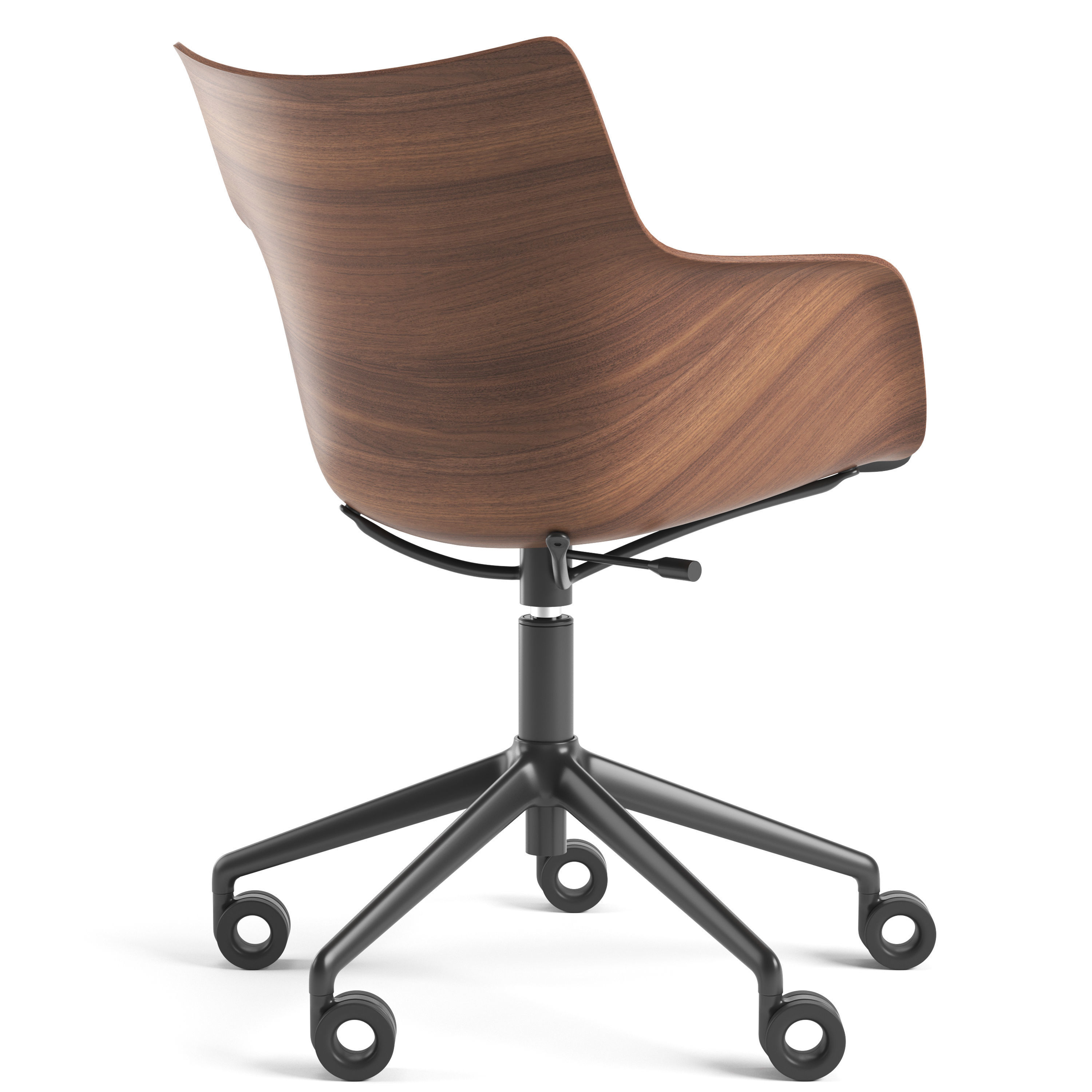 Kartell Q Wood Chair 3D model_2