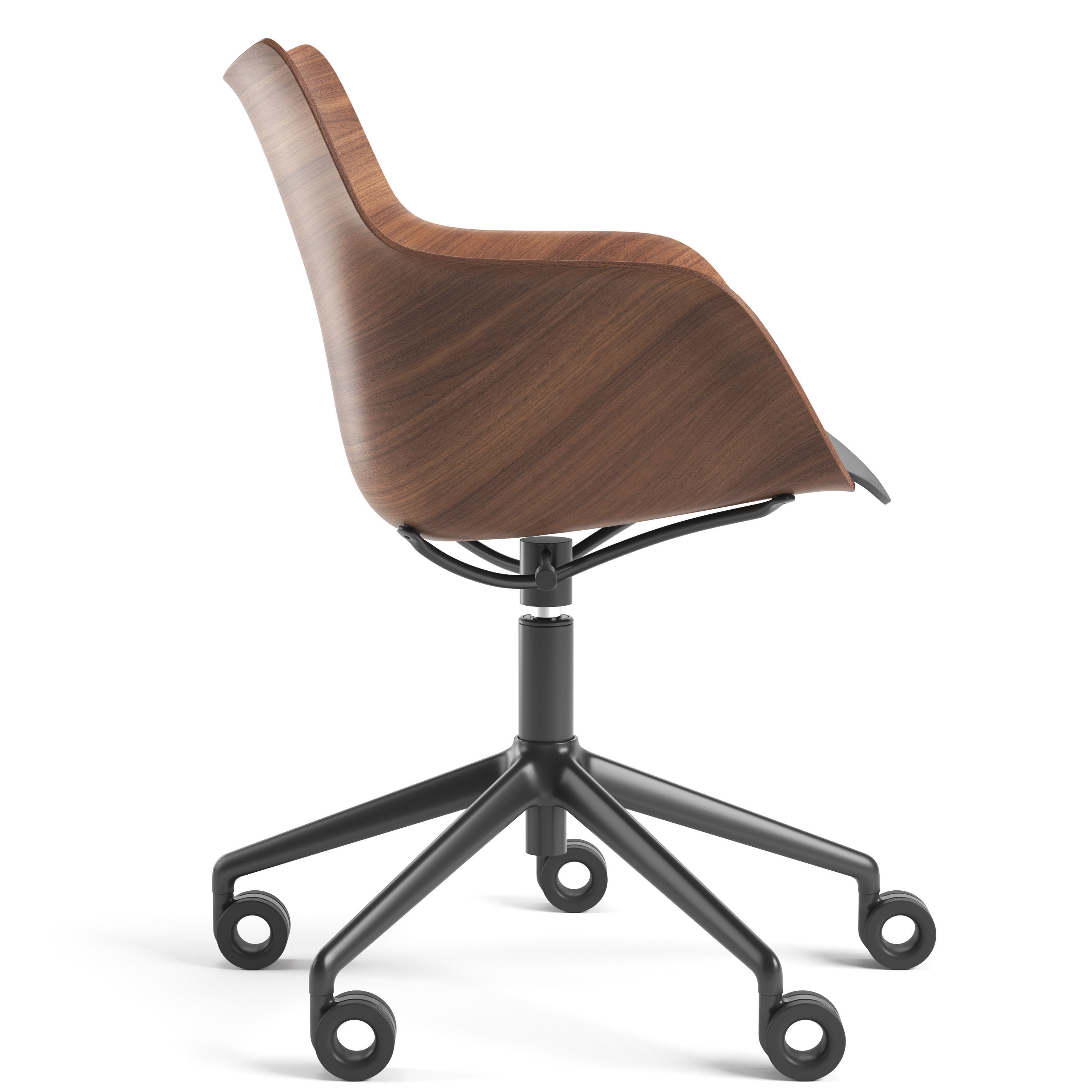 Kartell Q Wood Chair 3D model_1