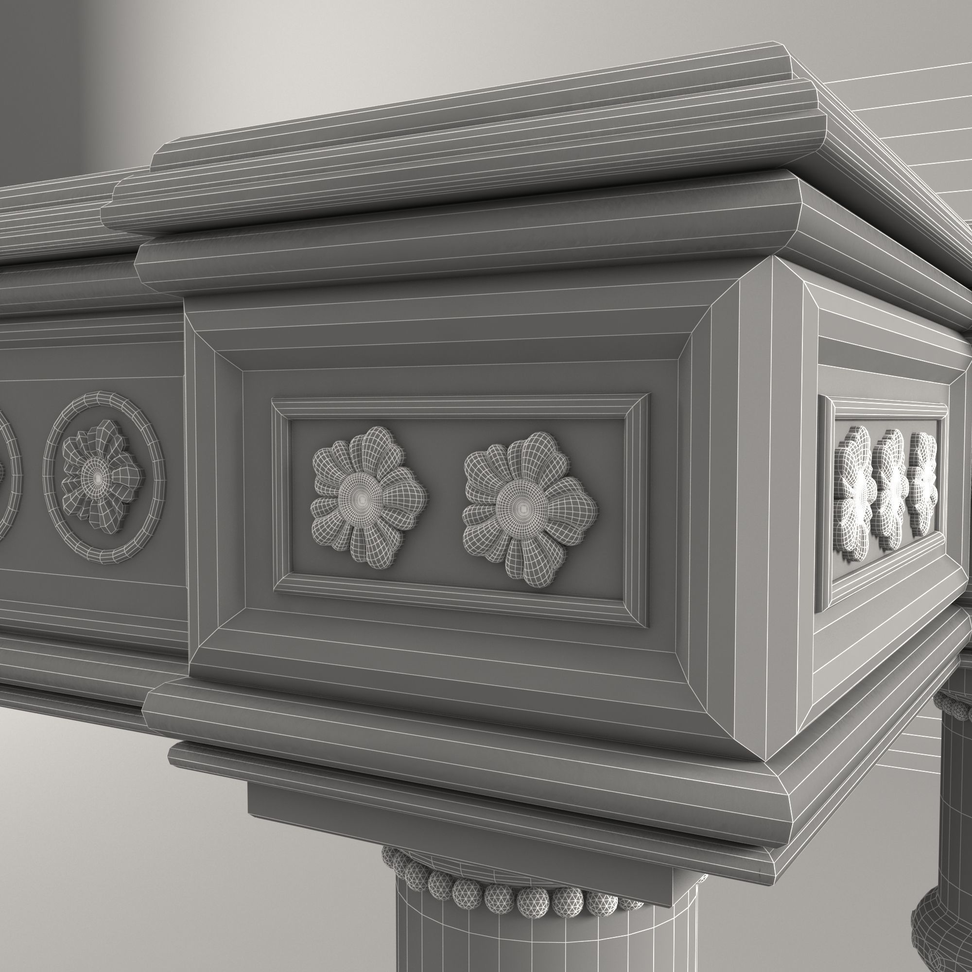 Classic Console 3D model_6
