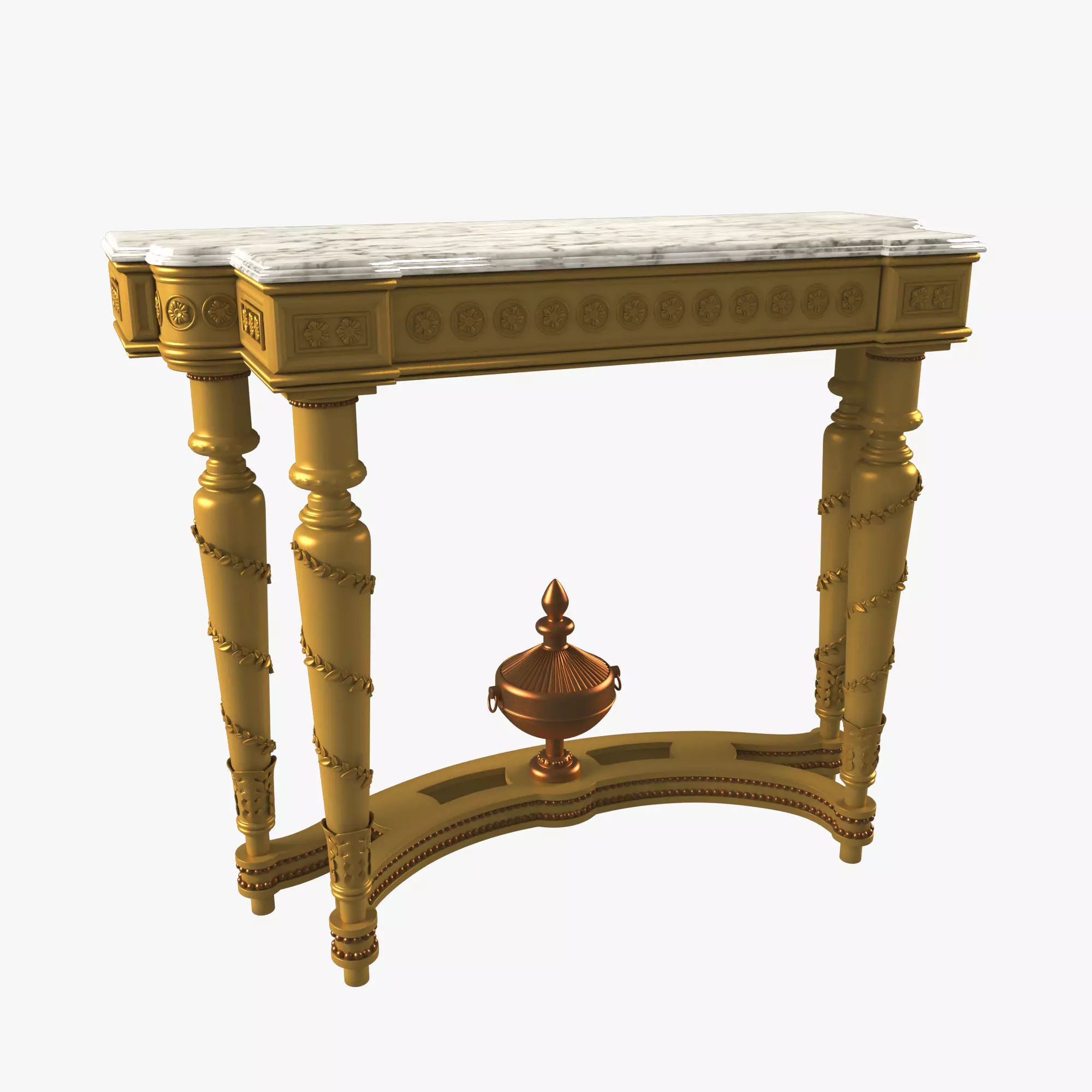 Classic Console 3D model_0