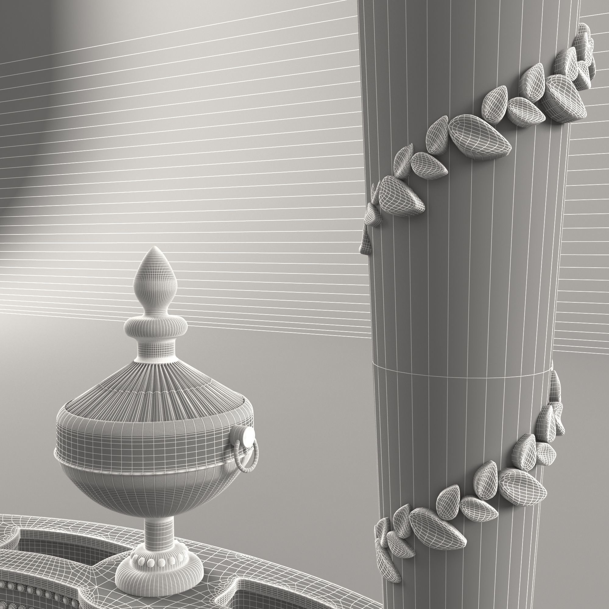 Classic Console 3D model_5